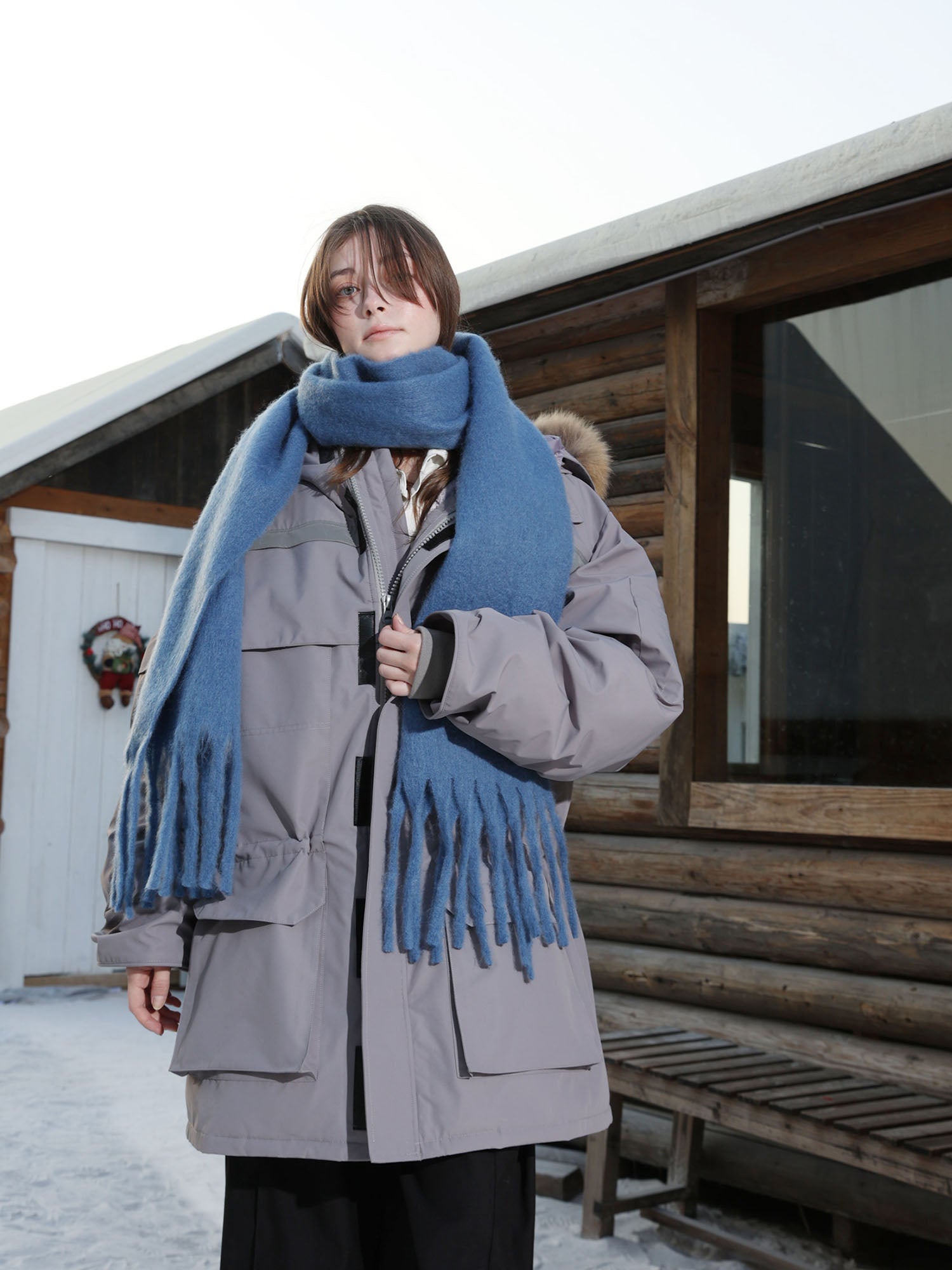 ERROR CODE ROBOT Faux Fur-Trimmed Reflective-Strip Utility Parka, premium urban and streetwear designers apparel on PROJECTISR.com, ERROR CODE ROBOT