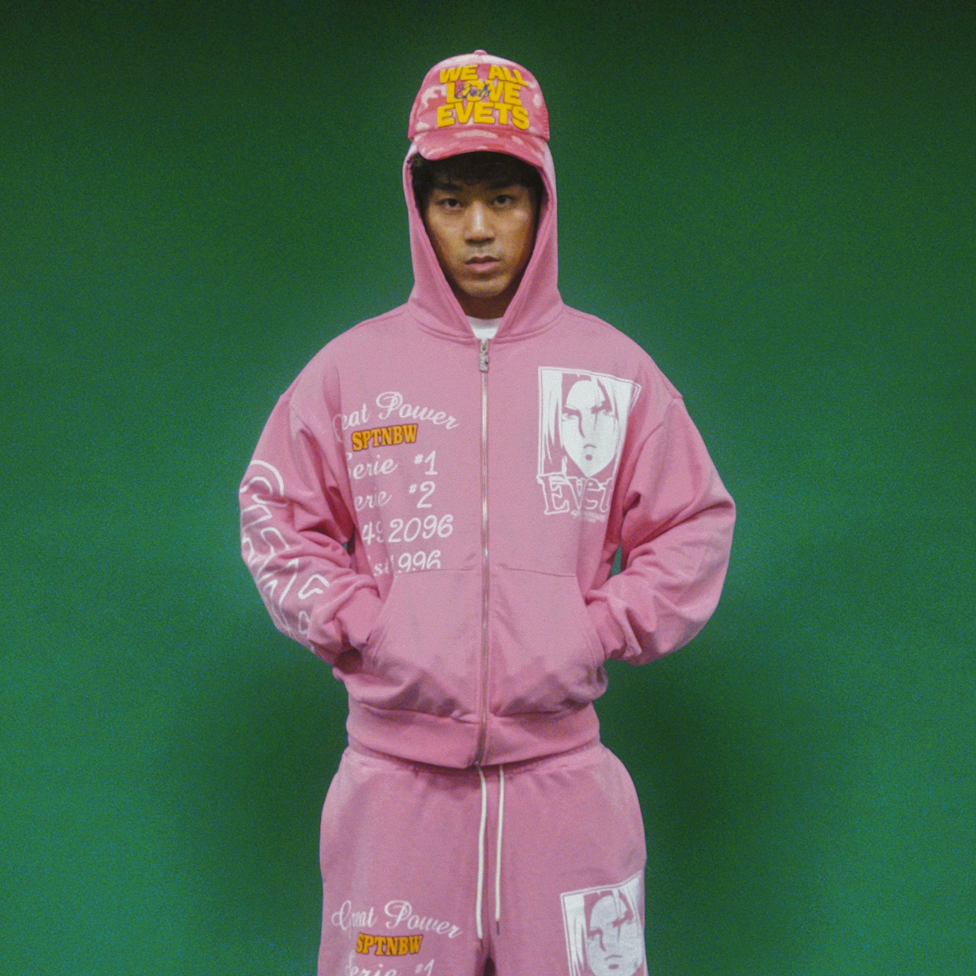 EVETS Anime Graphic Zip-Up Hoodie, premium urban and streetwear designers apparel on PROJECTISR.com, EVETS