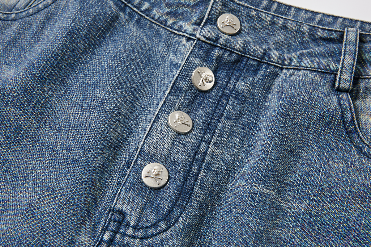 PASET Retro Washed Graphic Flared Jeans