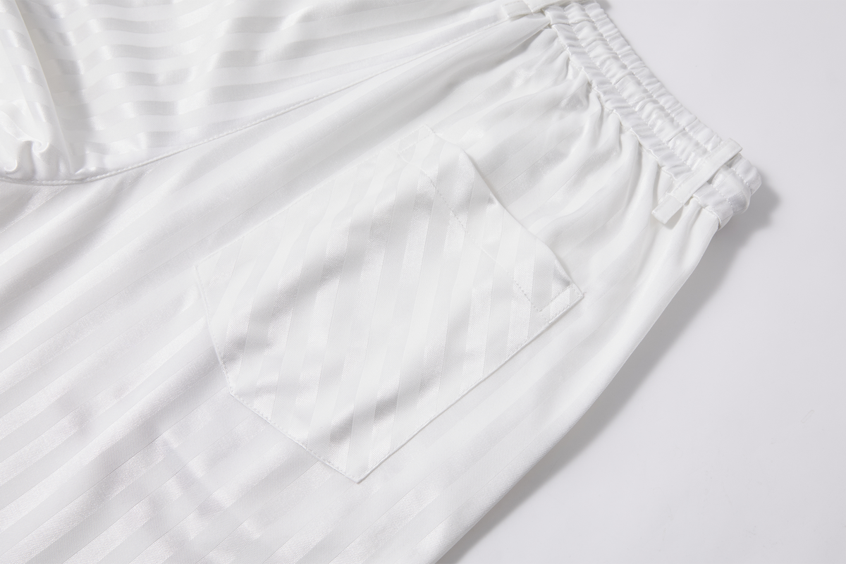 PASET Striped Embroidered Wide-Leg Pants