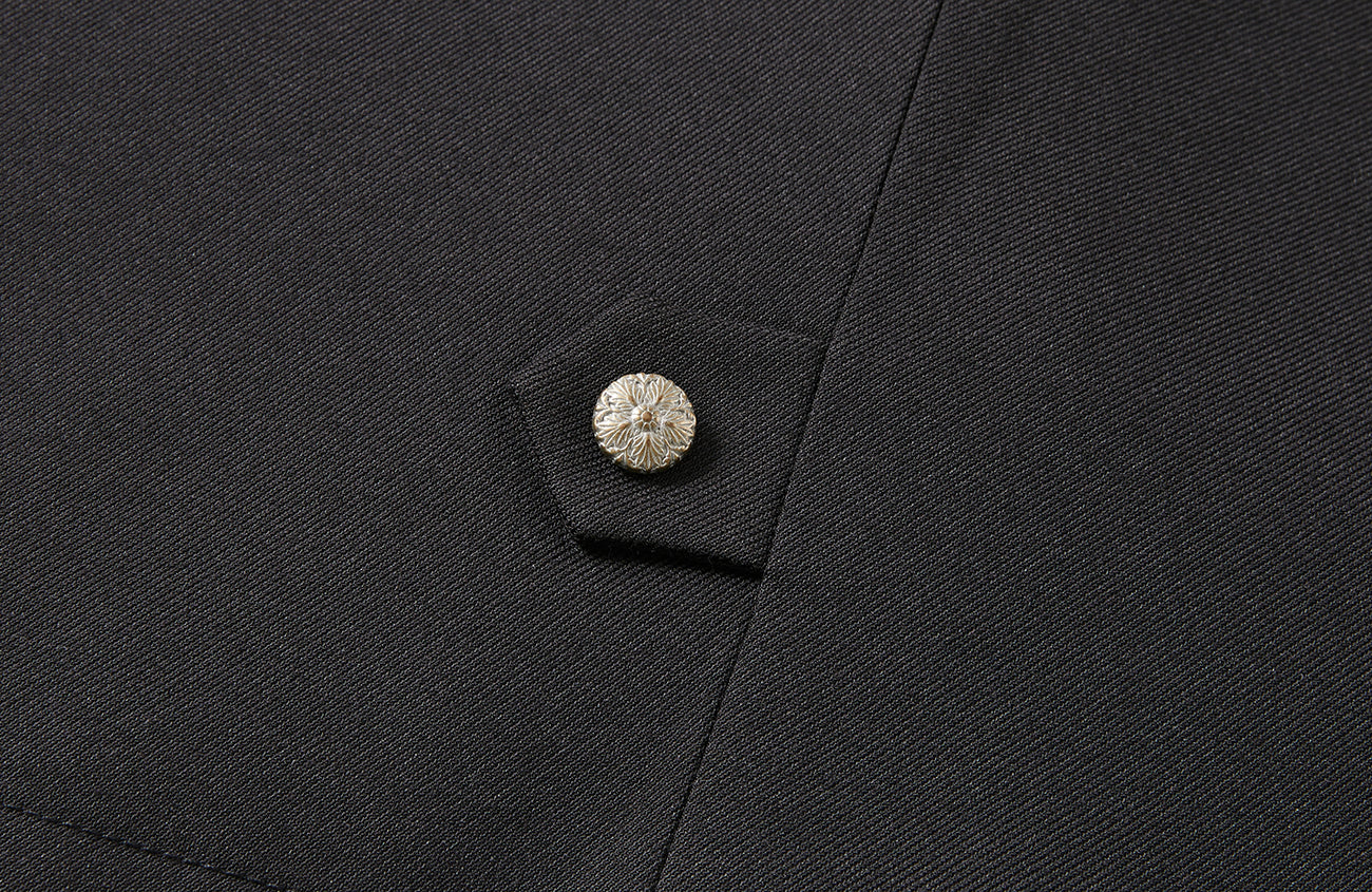 PASET Frog Buckle Stand Collar Jacket