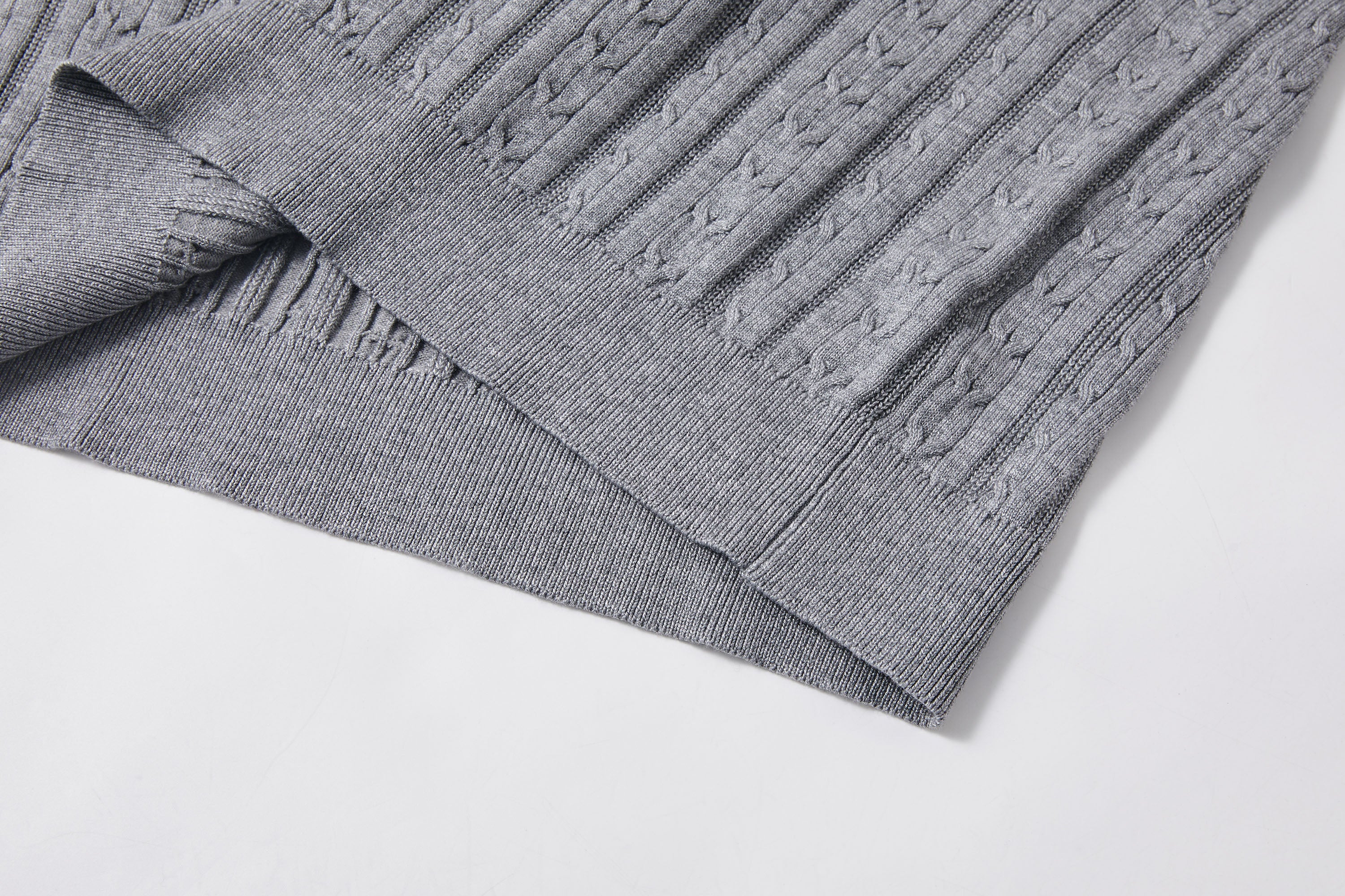 KREATE Faux Layered Cable-Knit Half Shirt, premium urban and streetwear designers apparel on PROJECTISR.com, KREATE