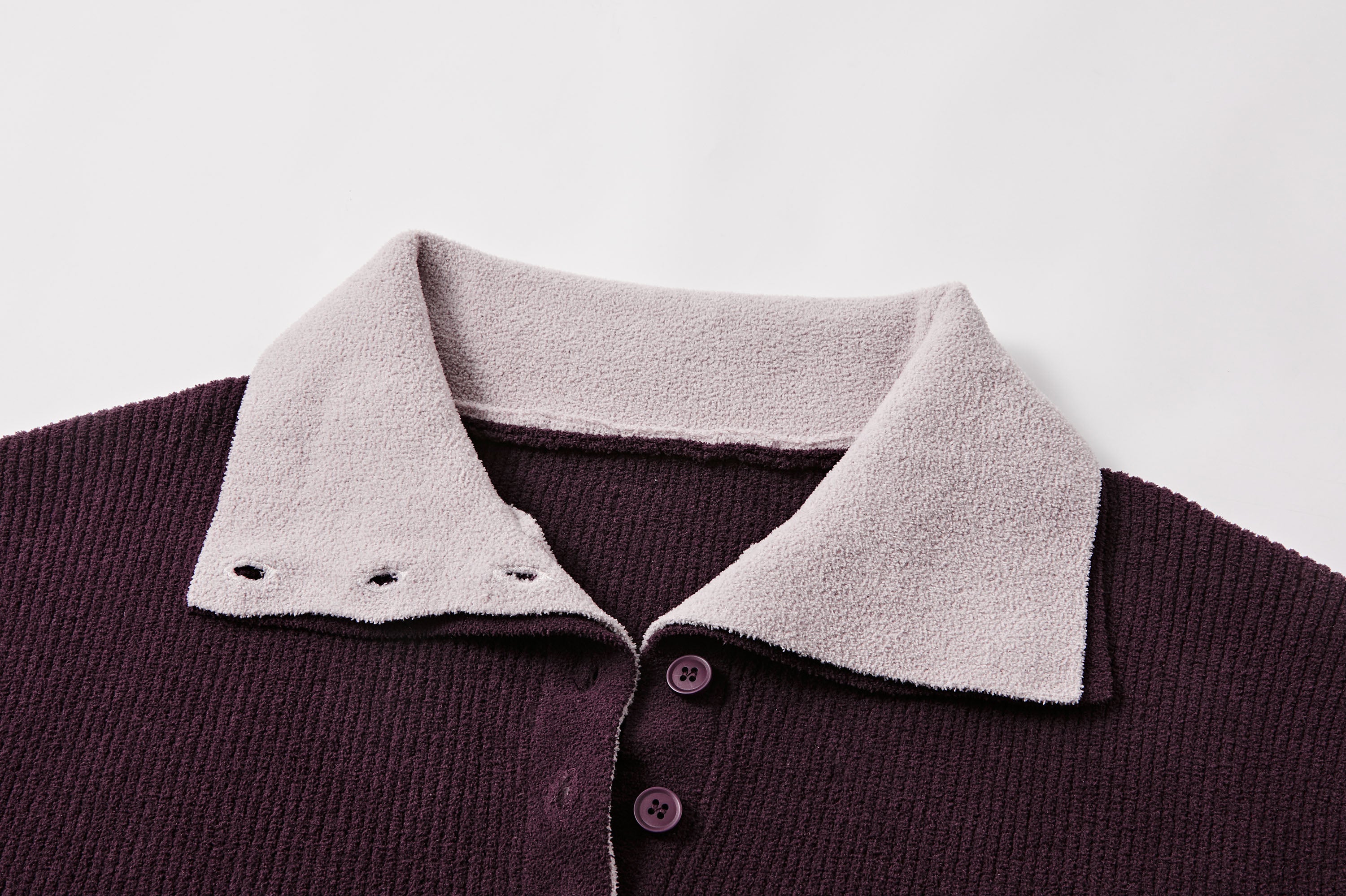 KREATE Contrast Layered Collar Ribbed Sweater, premium urban and streetwear designers apparel on PROJECTISR.com, KREATE