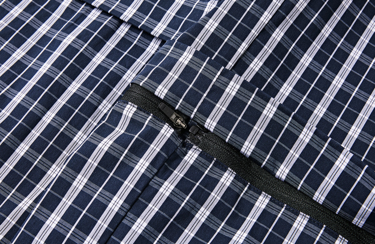 FMACM Detachable Plaid Straight-Leg Pants