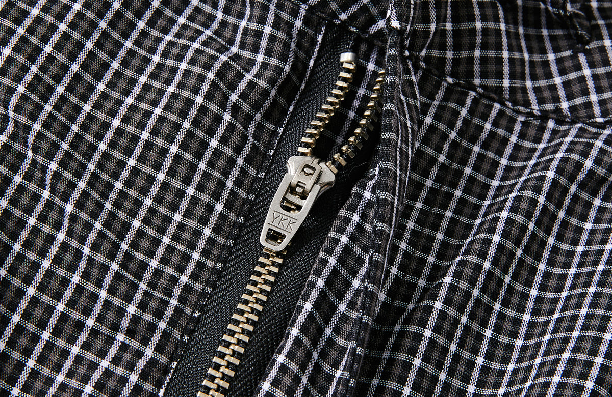 FMACM Detachable Plaid Straight-Leg Pants