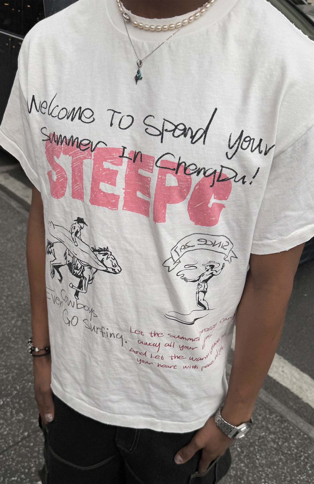STEEPC Graffiti Sketch Graphic Tee, premium urban and streetwear designers apparel on PROJECTISR.com, STEEPC