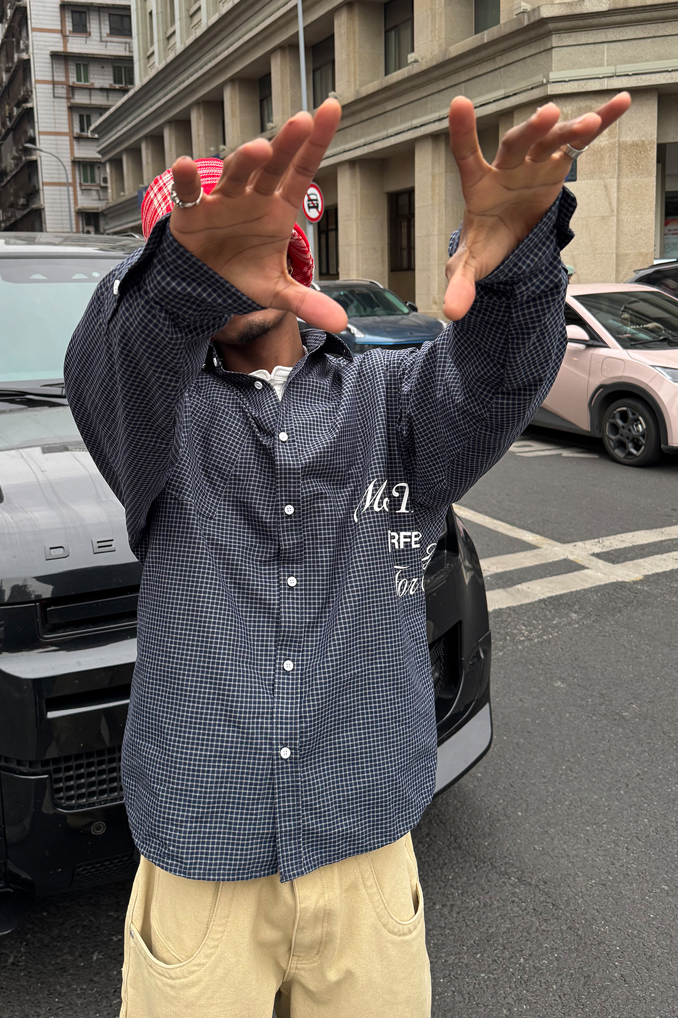 STEEPC Slogan Graphic Check Overshirt, premium urban and streetwear designers apparel on PROJECTISR.com, STEEPC