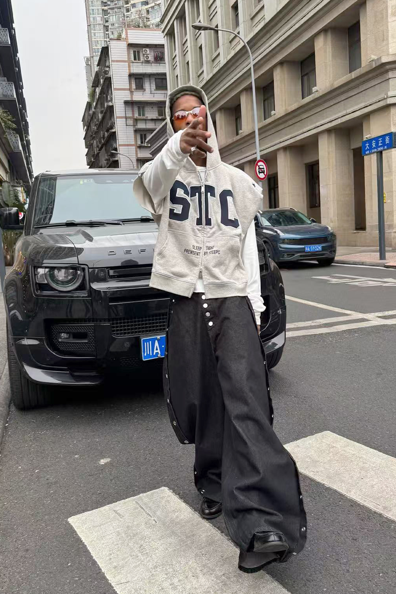 STEEPC Grommet Snap-Fly Flared Raw Jeans, premium urban and streetwear designers apparel on PROJECTISR.com, STEEPC