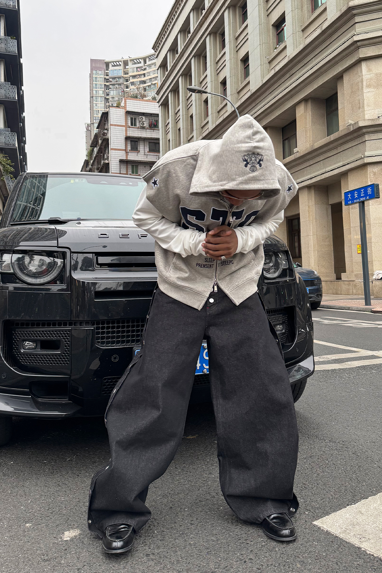 STEEPC Grommet Snap-Fly Flared Raw Jeans, premium urban and streetwear designers apparel on PROJECTISR.com, STEEPC