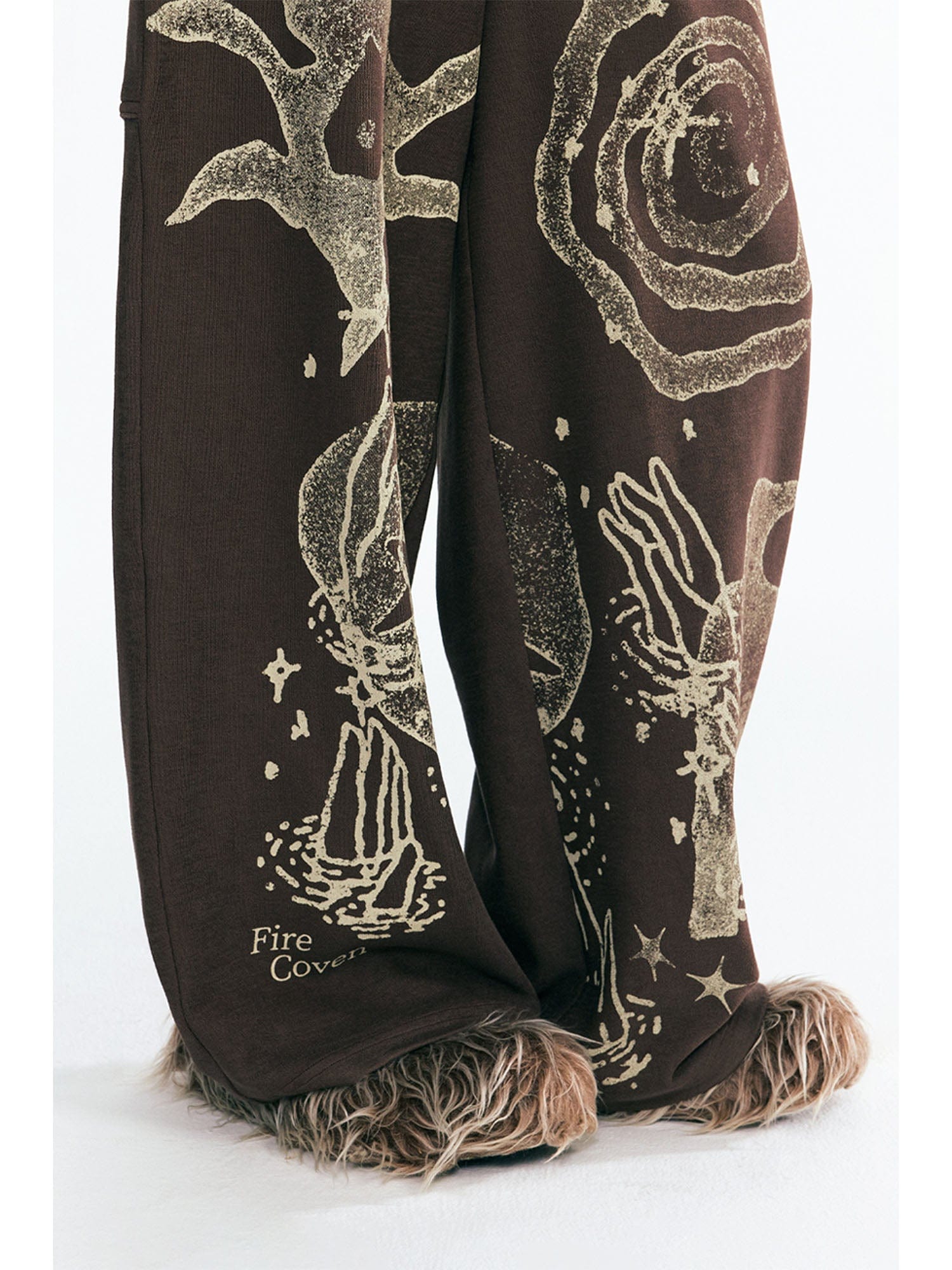 1997 POSTOFFICE Tribal Spiral Beaded Drawstring Sweatpants, premium urban and streetwear designers apparel on PROJECTISR.com, 1997 POSTOFFICE