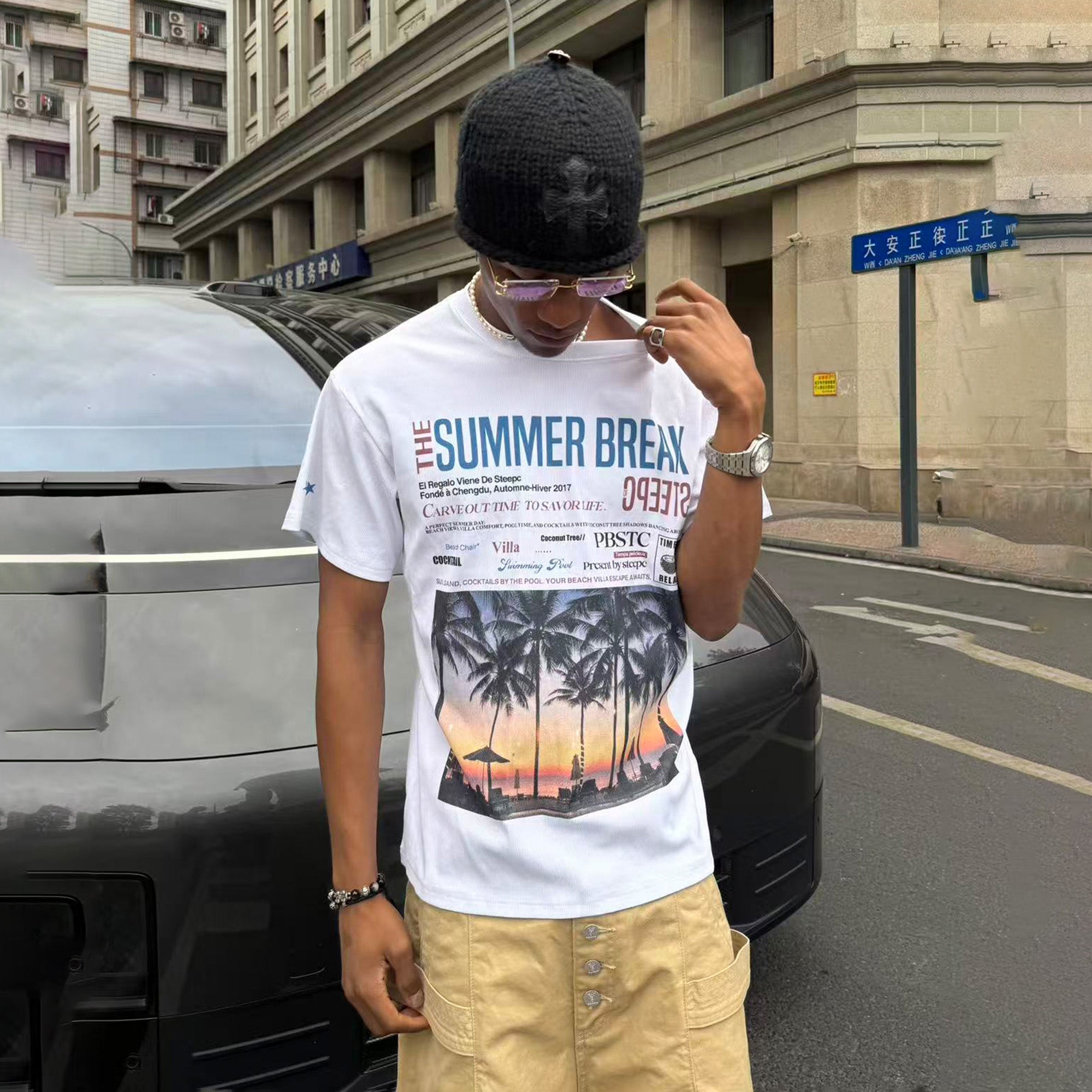 STEEPC Sunset Beach Graphic Tee, premium urban and streetwear designers apparel on PROJECTISR.com, STEEPC