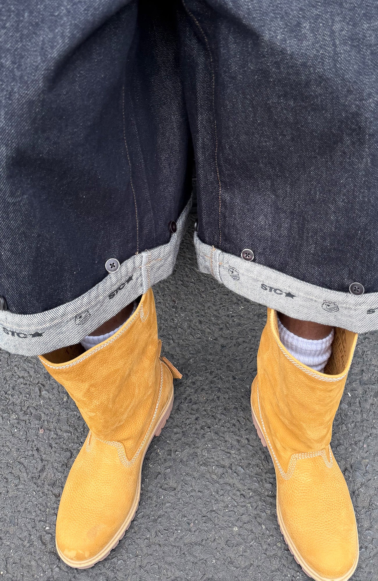 STEEPC Raw Denim Turn-Up Shorts, premium urban and streetwear designers apparel on PROJECTISR.com, STEEPC
