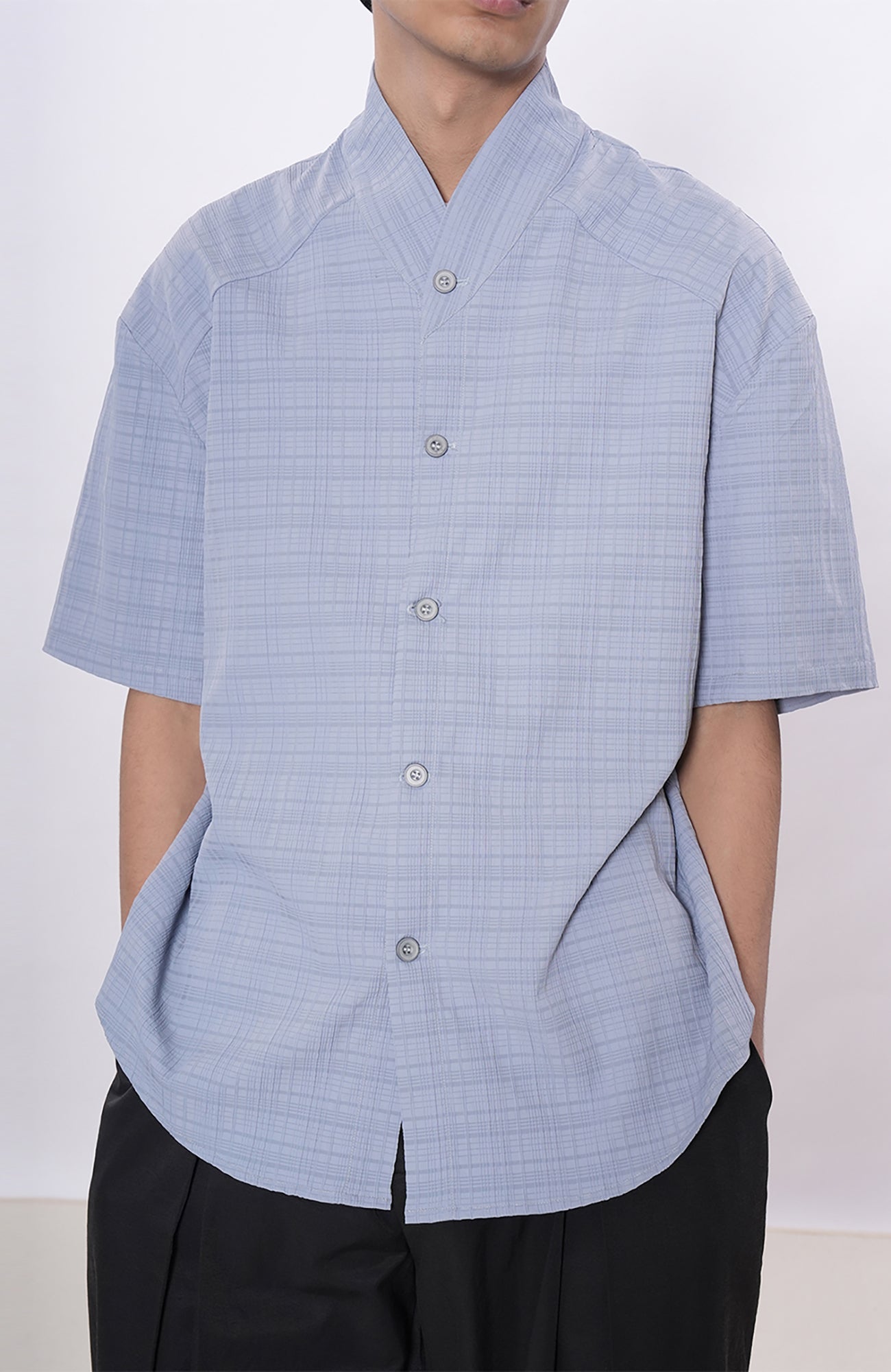 7440 37 1 Cross-Yoke Check Shirt, premium urban and streetwear designers apparel on PROJECTISR.com, 7440 37 1