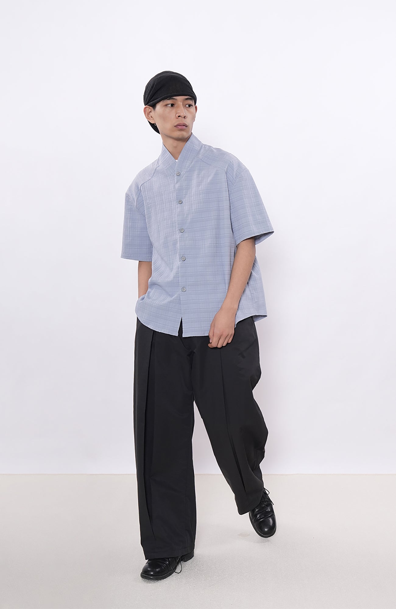 7440 37 1 Cross-Yoke Check Shirt, premium urban and streetwear designers apparel on PROJECTISR.com, 7440 37 1
