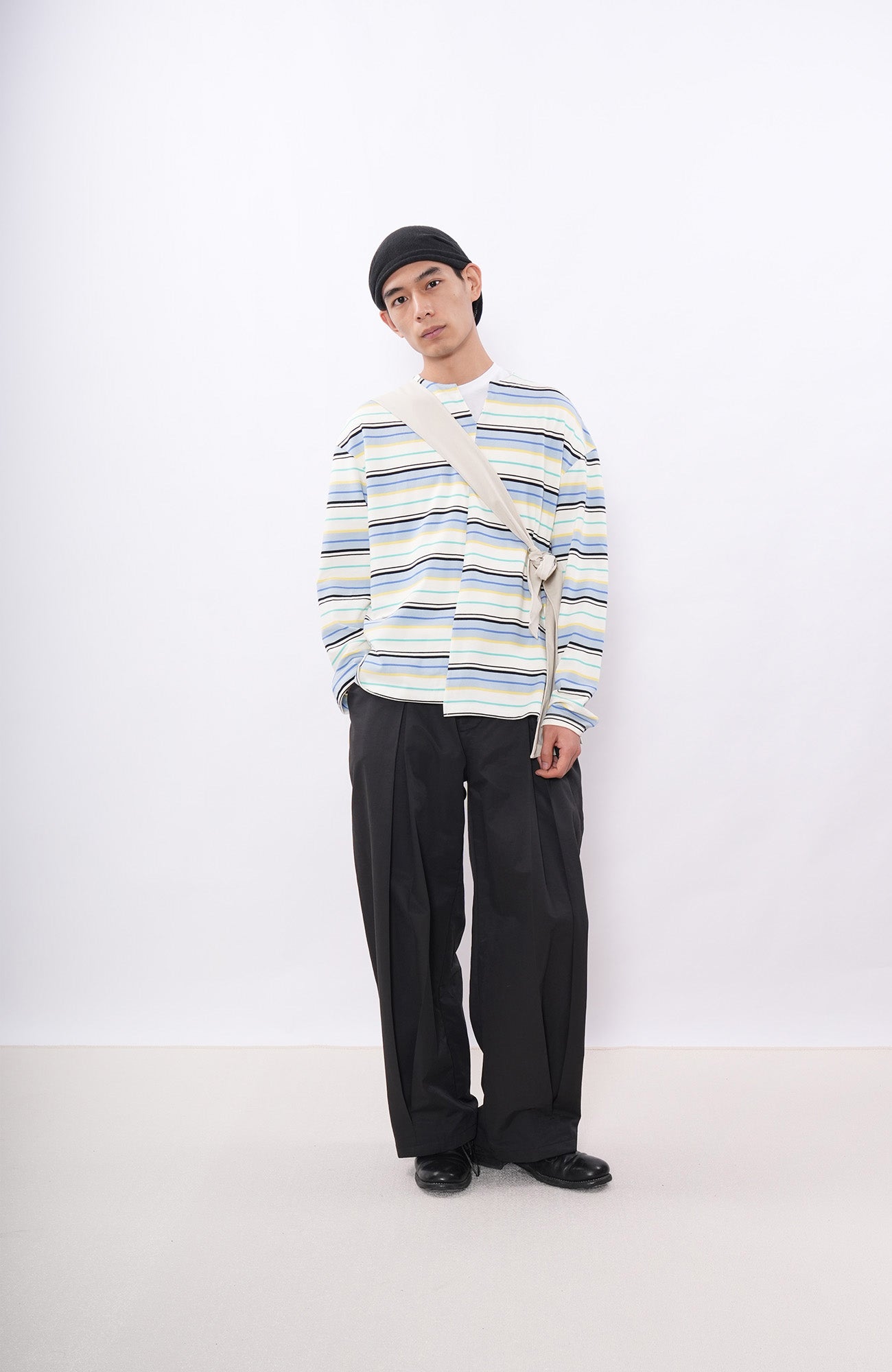 7440 37 1 Asymmetrical Stripe Panel Long Sleeve, premium urban and streetwear designers apparel on PROJECTISR.com, 7440 37 1