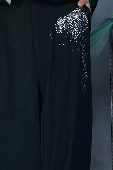 JIECHI Diamond Wide-Leg Pants