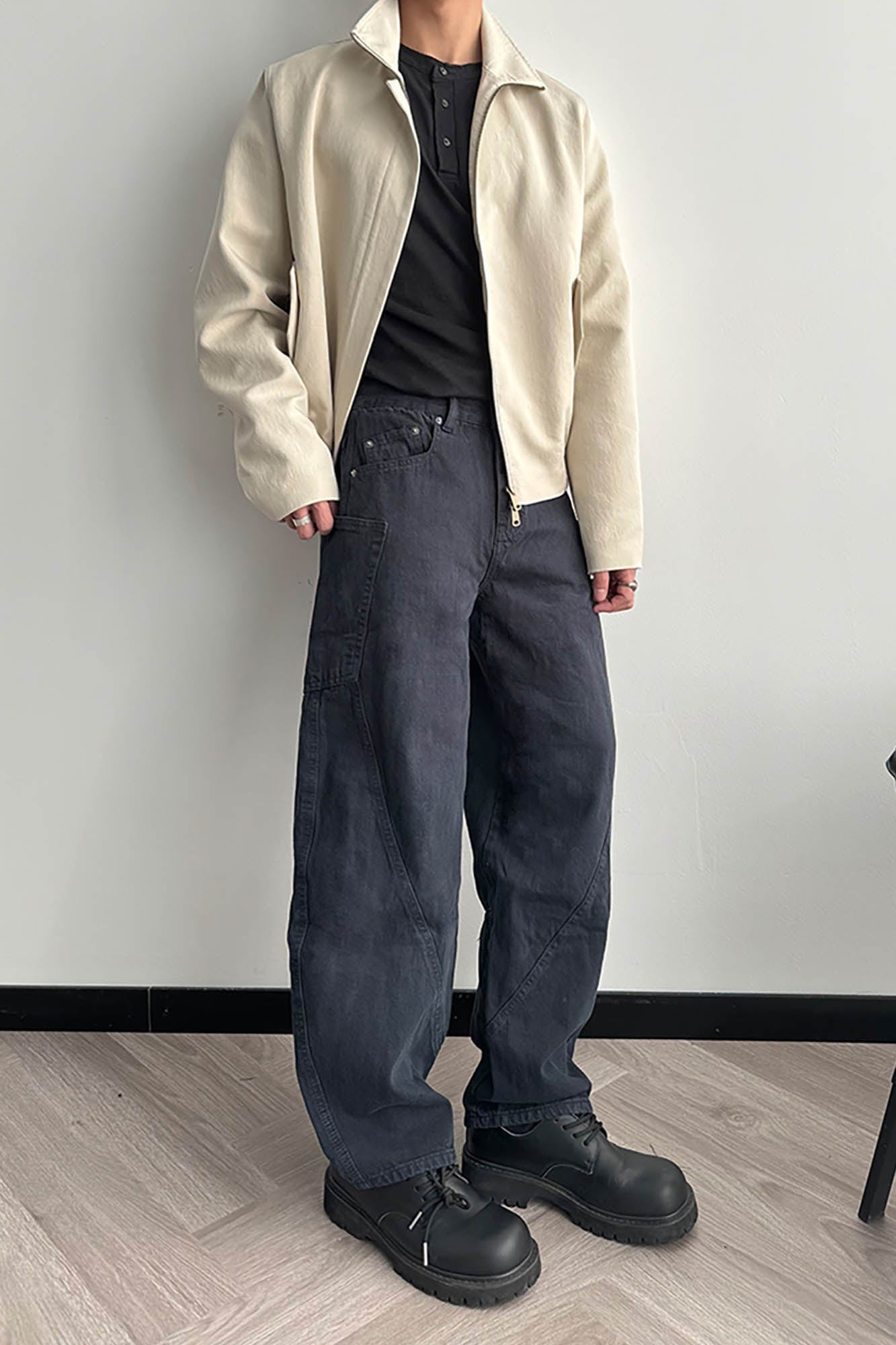 KREATE Curve Panel Wide-Leg Pants, premium urban and streetwear designers apparel on PROJECTISR.com, KREATE