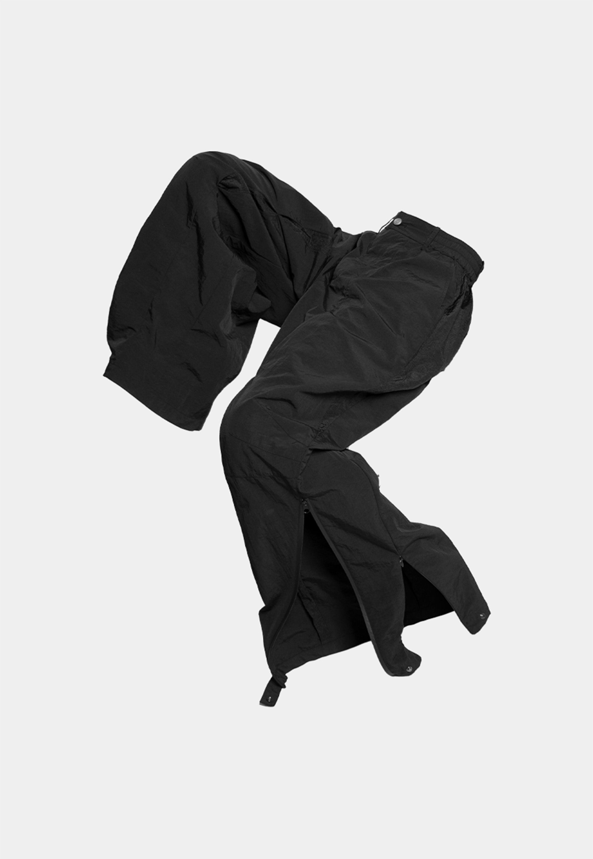 RELABEL The Cocoon Deconstructed Pleated Zipper Pants, premium urban and streetwear designers apparel on PROJECTISR.com, RELABEL