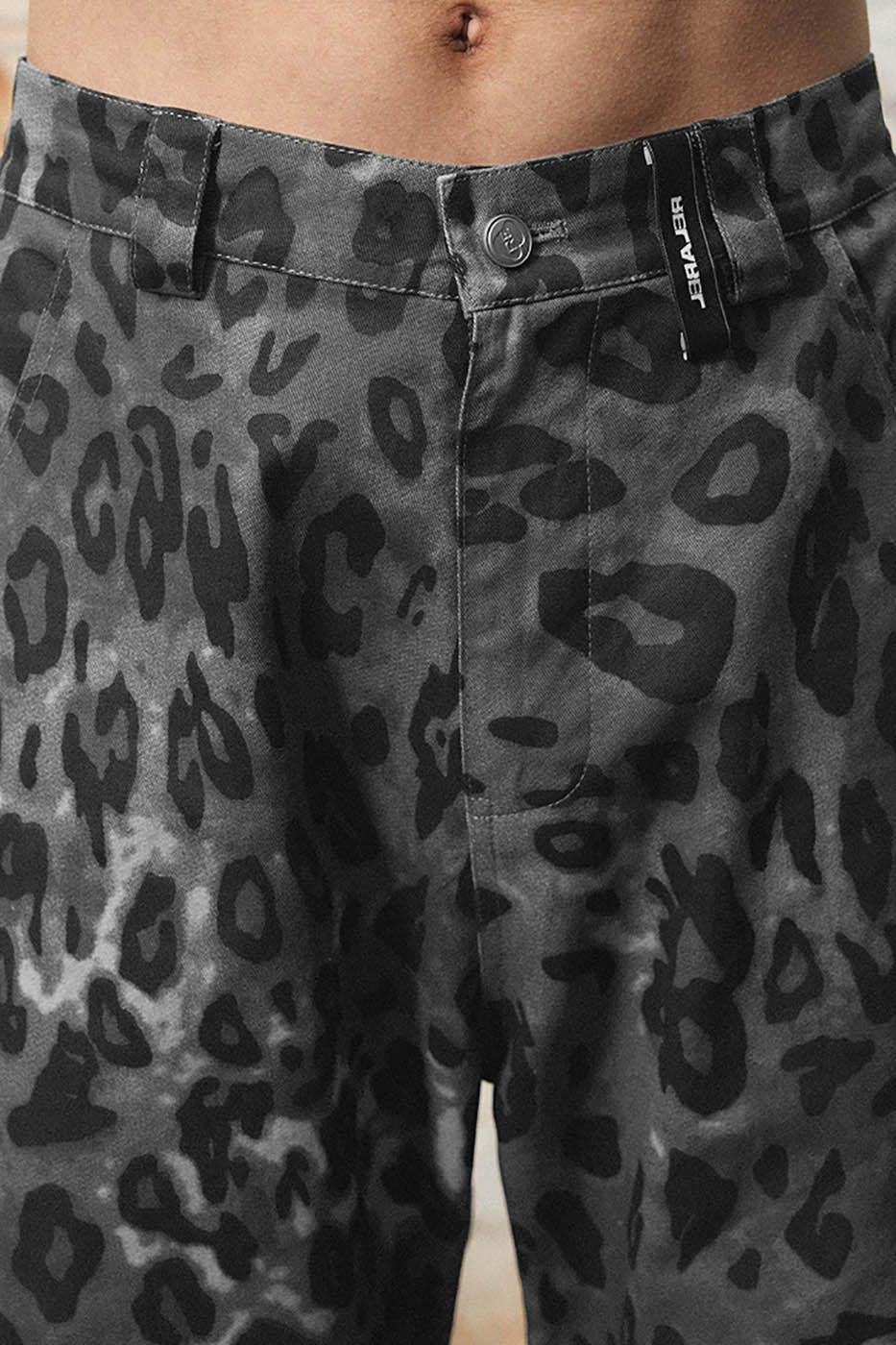 RELABEL Leopard Multi-Pocket Ribbon Cargo Pants, premium urban and streetwear designers apparel on PROJECTISR.com, RELABEL