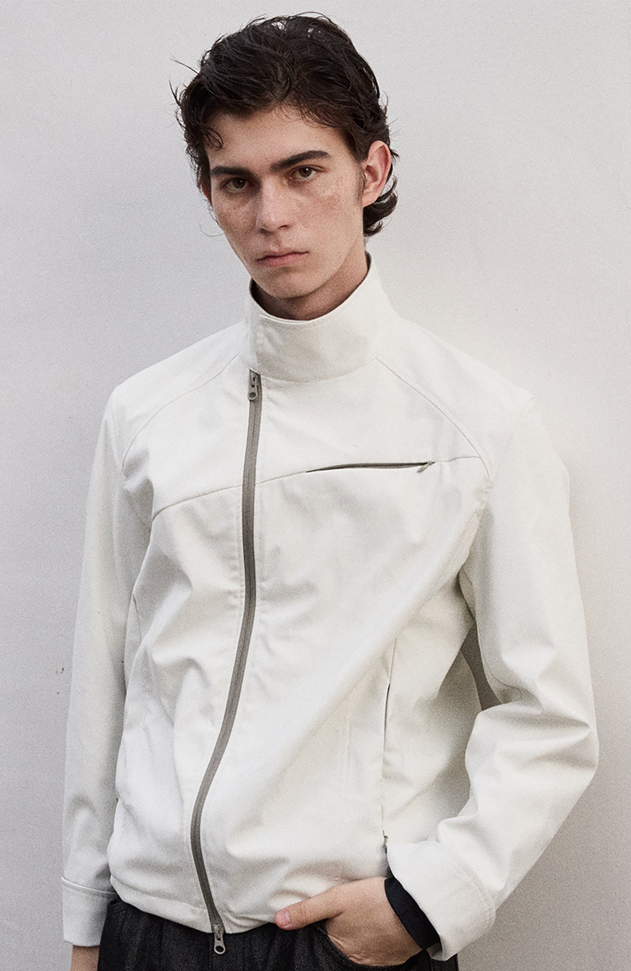 KREATE Asymmetric Zip-Up Utility Jacket
