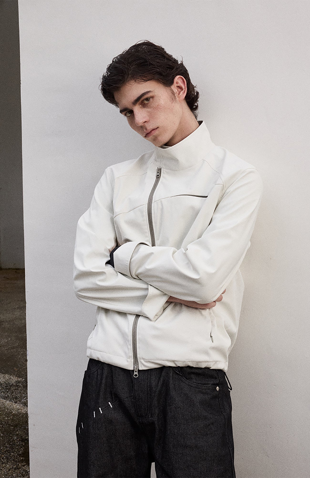 KREATE Asymmetric Zip-Up Utility Jacket