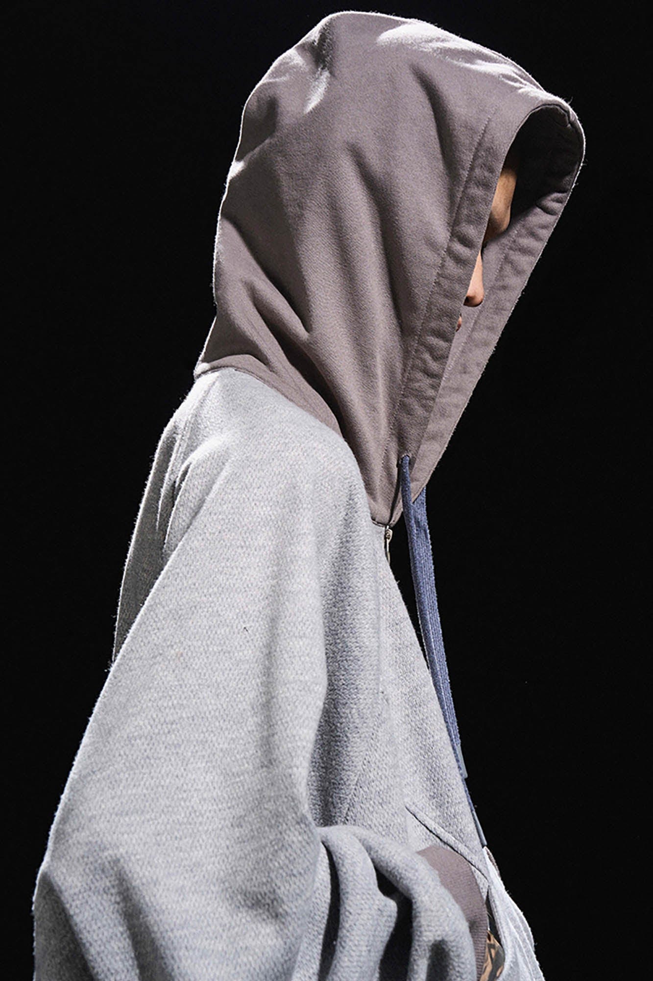 RELABEL Spliced Batwing Oversized Zip-Up Hoodie, premium urban and streetwear designers apparel on PROJECTISR.com, RELABEL
