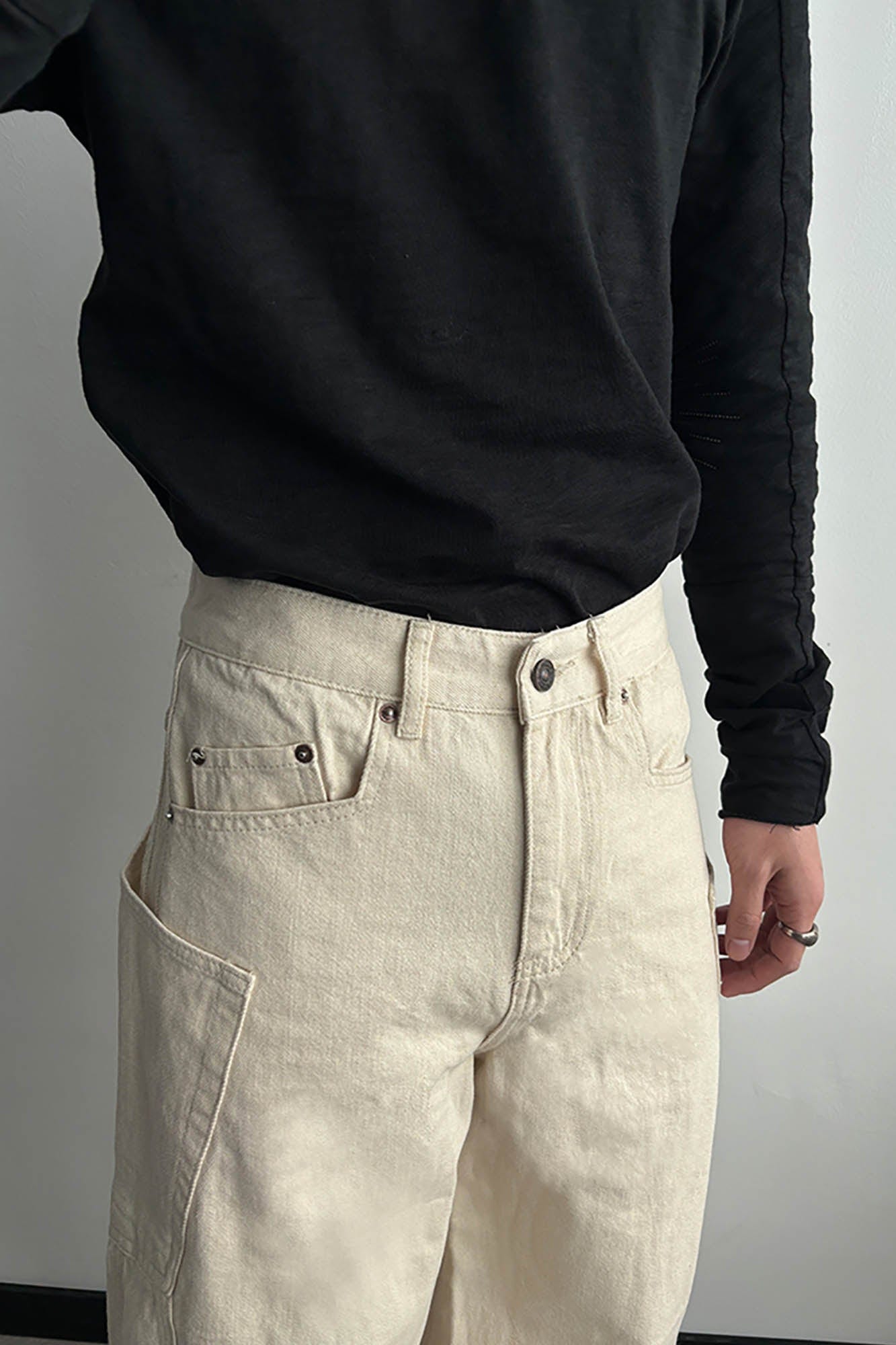 KREATE Curve Panel Wide-Leg Pants, premium urban and streetwear designers apparel on PROJECTISR.com, KREATE