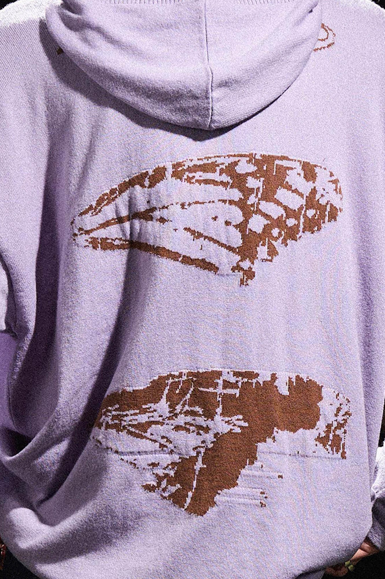 RELABEL Butterfly Zip-Up Mask Wool-Blended Hoodie, premium urban and streetwear designers apparel on PROJECTISR.com, RELABEL