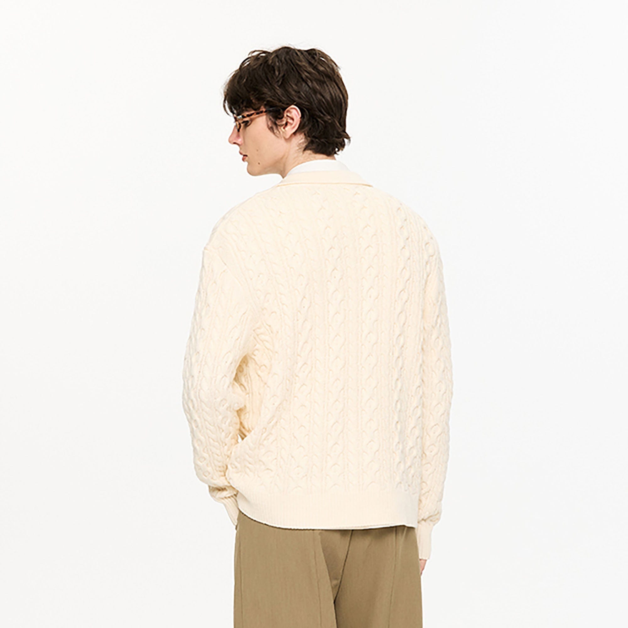 KREATE Cable Knit Polo Sweater, premium urban and streetwear designers apparel on PROJECTISR.com, KREATE