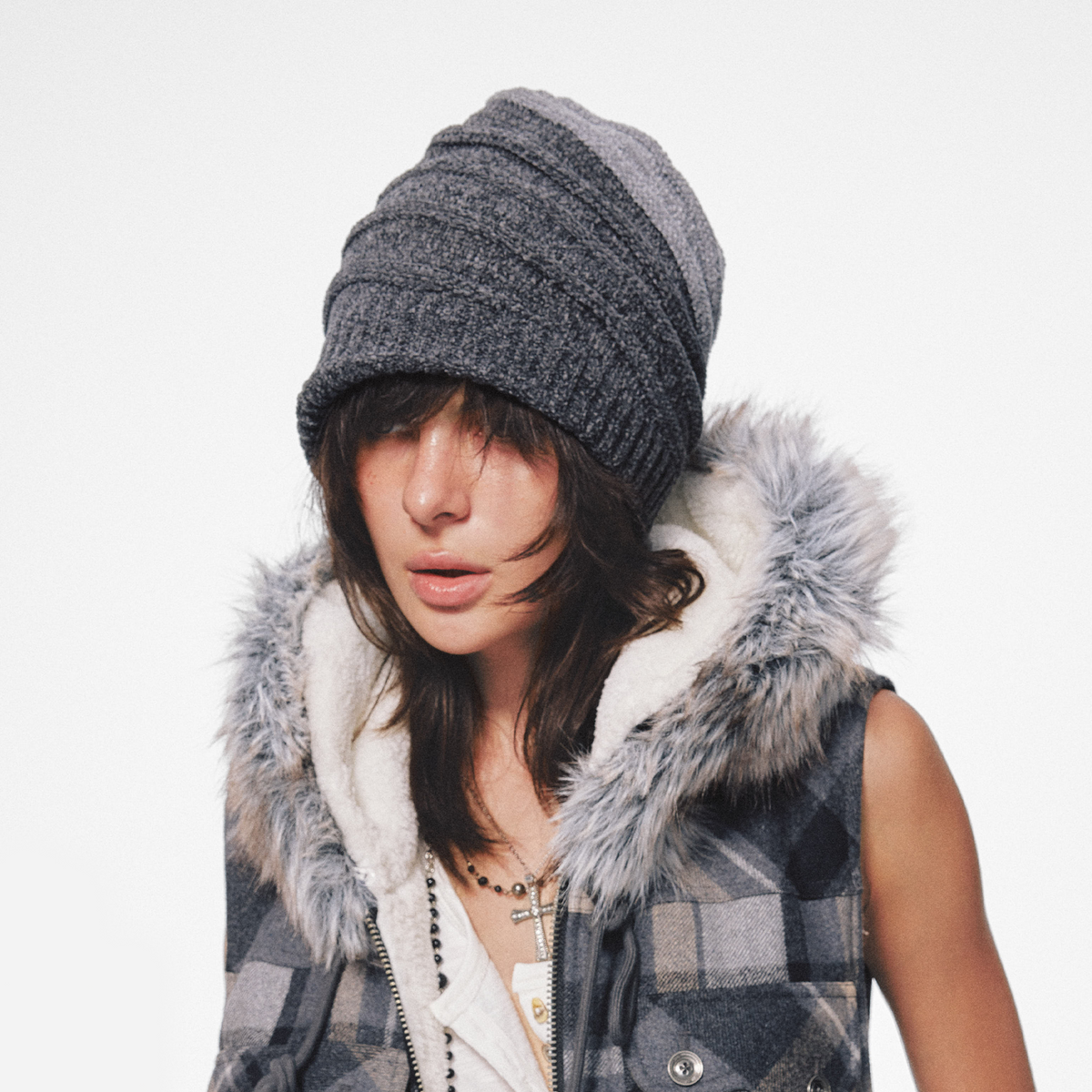 TRECLUB Retro Two-Tone Spliced Beanie, premium urban and streetwear designers apparel on PROJECTISR.com, TRECLUB