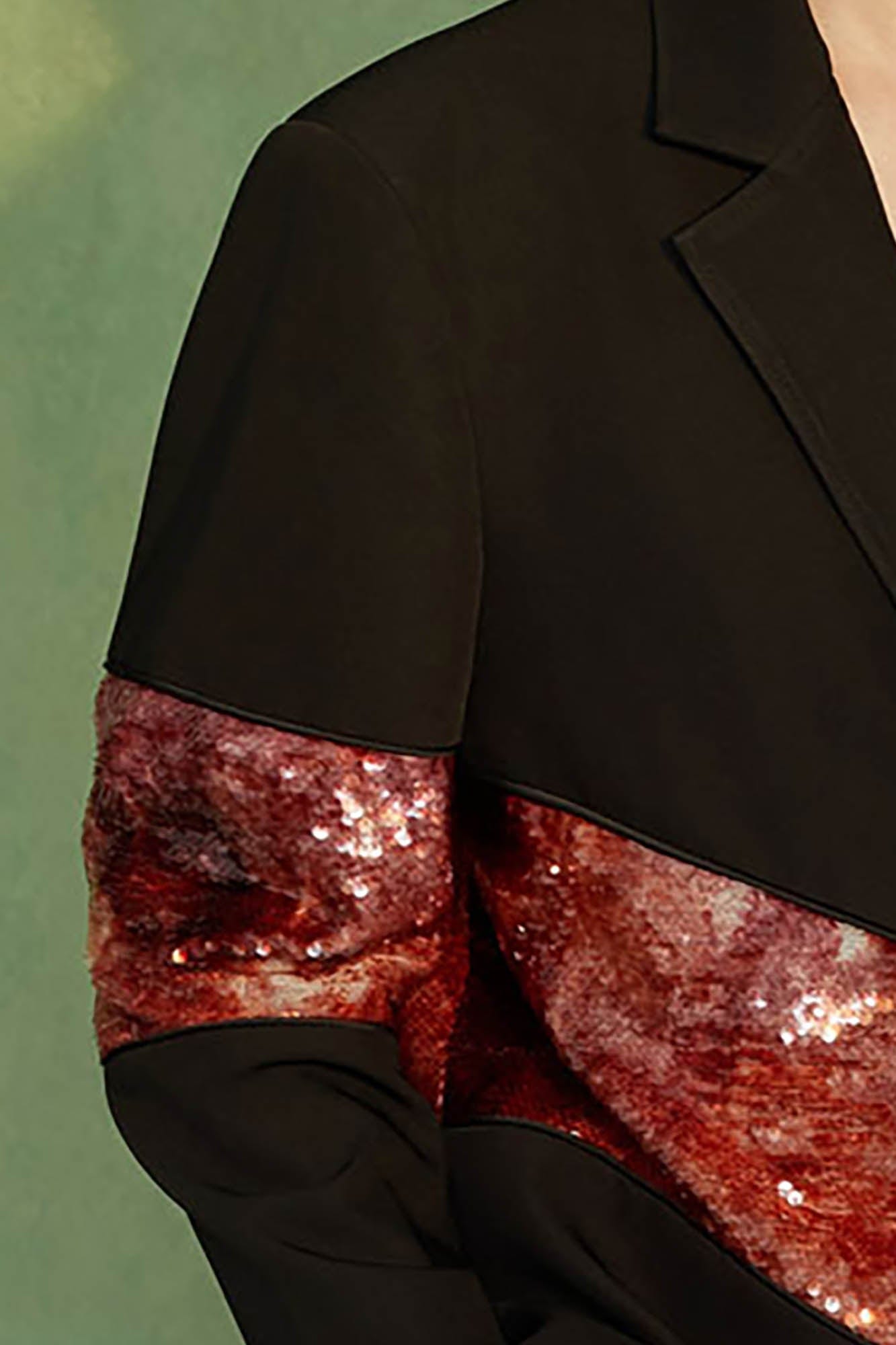 JIECHI The Afterglow Asymmetrical Blazer, premium urban and streetwear designers apparel on PROJECTISR.com, JIECHI