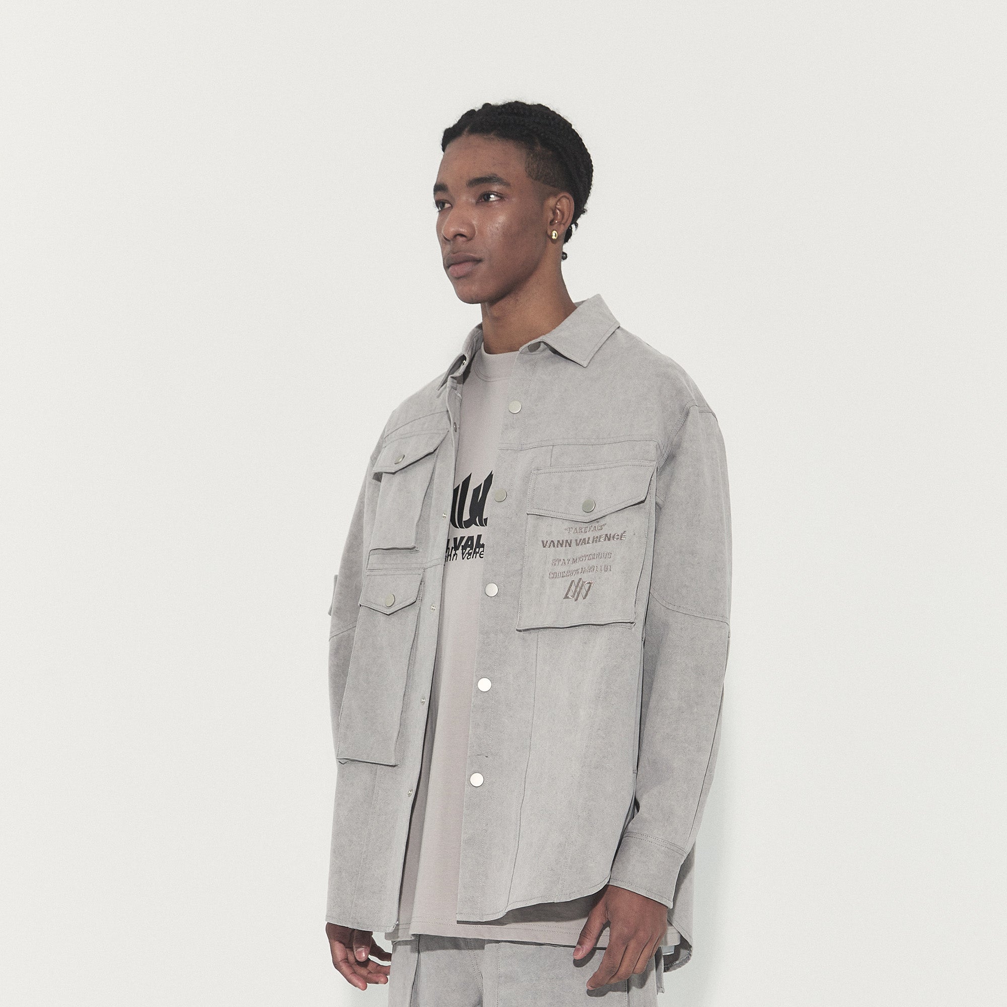 VANN VALRENCE Utility Washed Multi-Pocket Shirt Jacket, premium urban and streetwear designers apparel on PROJECTISR.com, VANN VALRENCE
