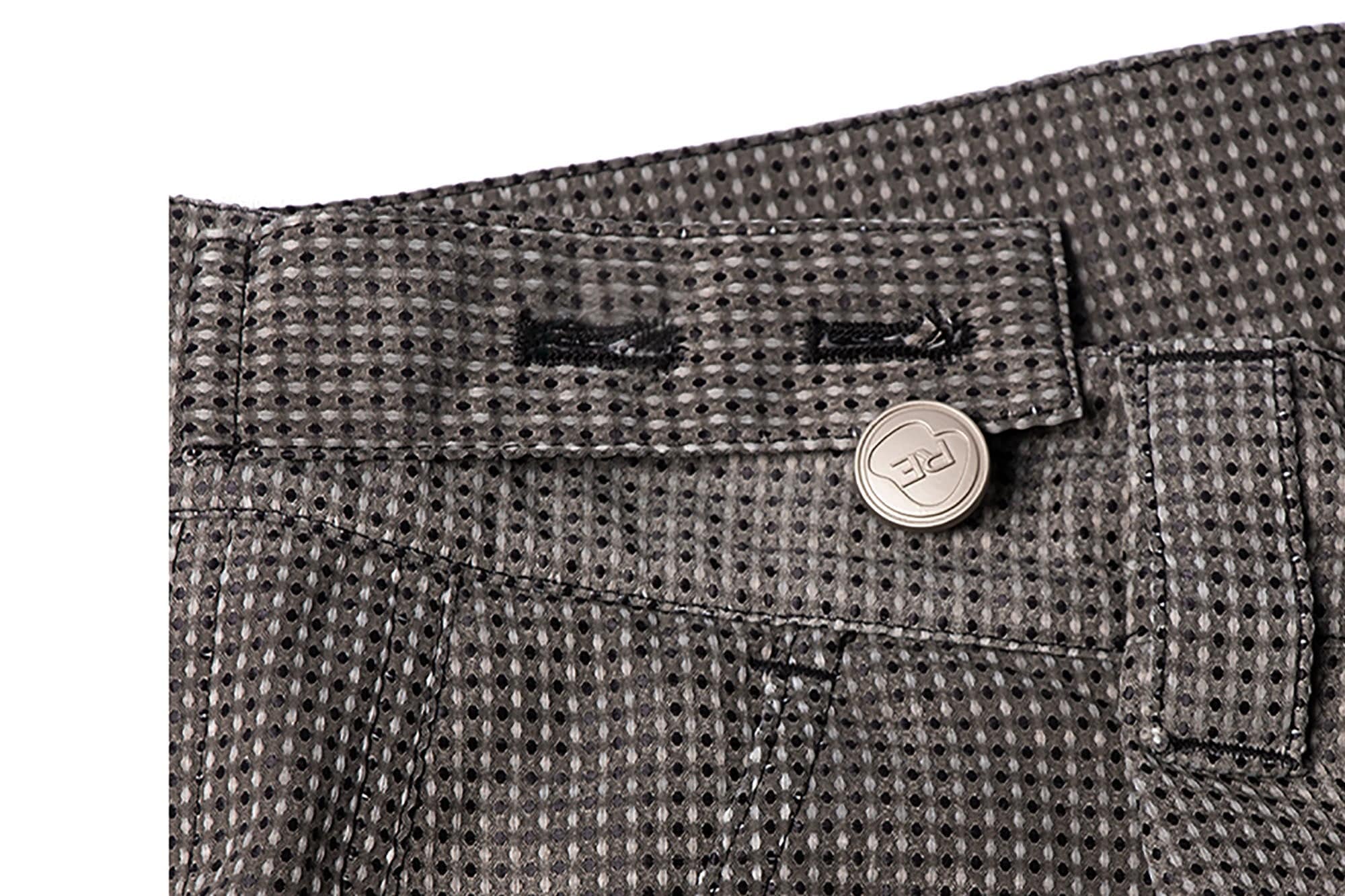 RELABEL Mini Checker Multi-Pocket Strap Pleated Cargo Pants Dark Gray, premium urban and streetwear designers apparel on PROJECTISR.com, RELABEL