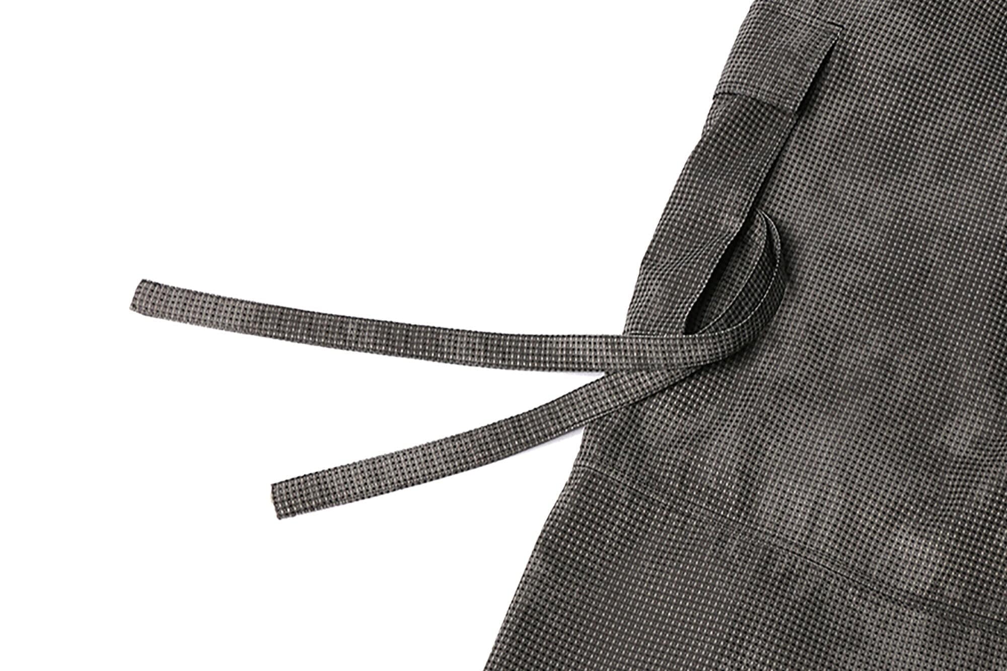 RELABEL Mini Checker Multi-Pocket Strap Pleated Cargo Pants Dark Gray, premium urban and streetwear designers apparel on PROJECTISR.com, RELABEL