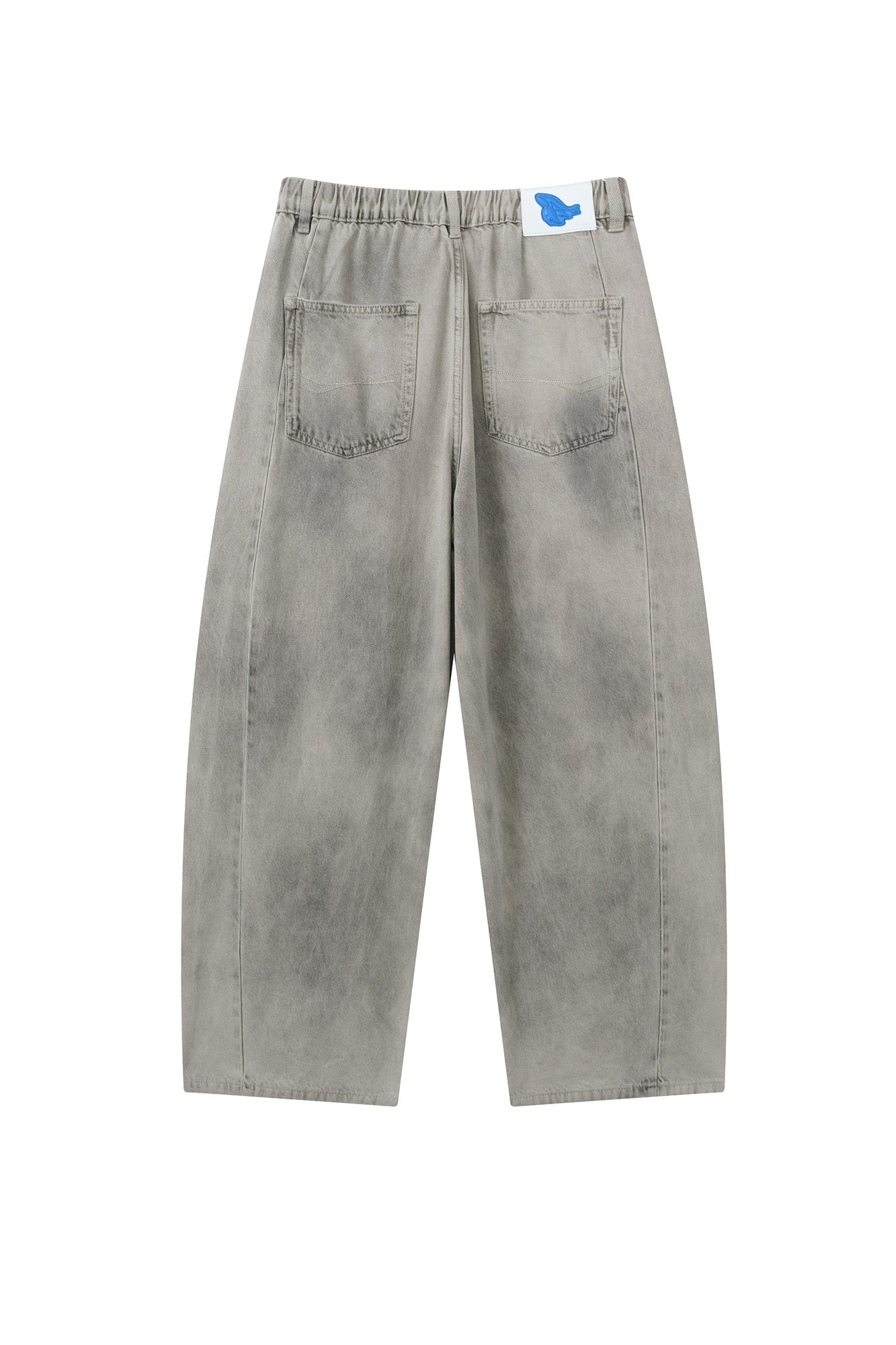 OVERLAPS Washed Drawstring Wide-Leg Jeans, premium urban and streetwear designers apparel on PROJECTISR.com, OVERLAPS