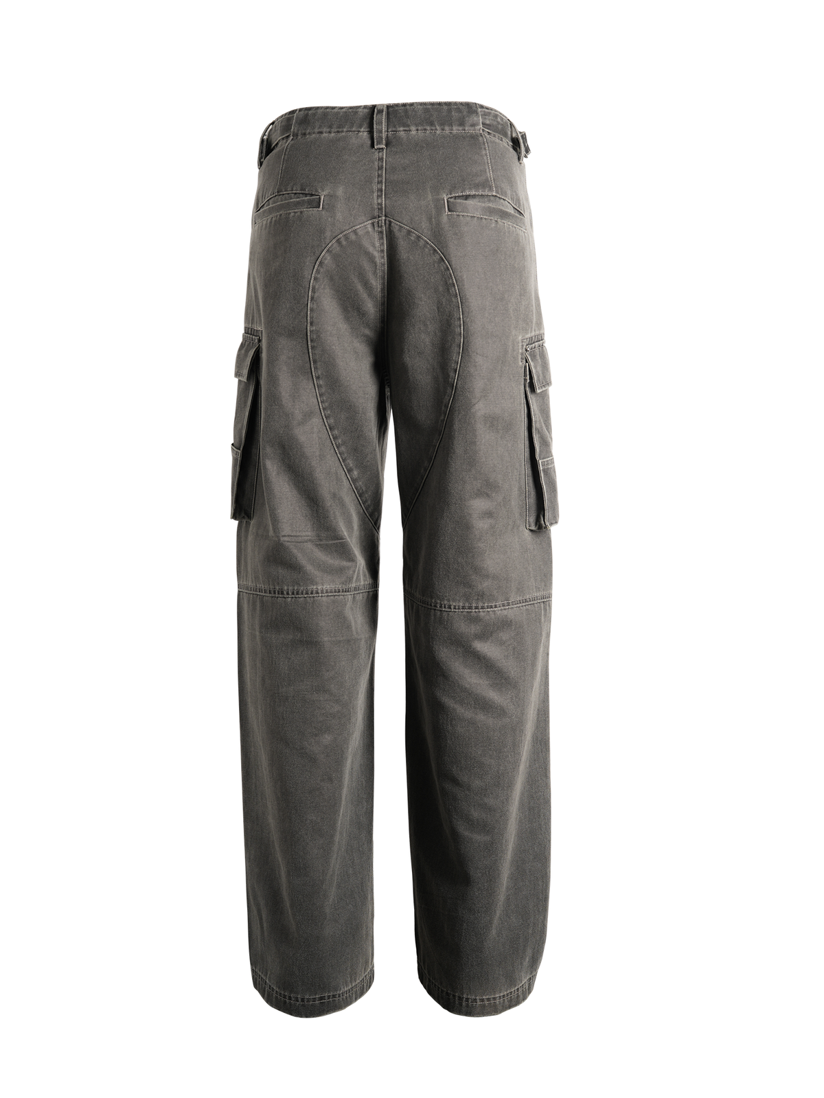 ORGANIC EMOTION Washed Pleated Multi-Pocket Cargo Pants