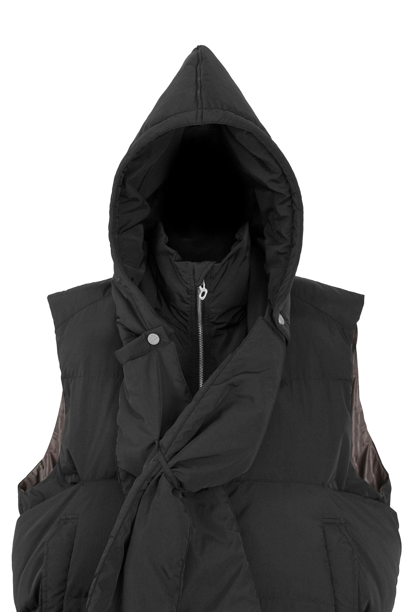 RELABEL Reversible Detachable Hooded Insulated Vest, premium urban and streetwear designers apparel on PROJECTISR.com, RELABEL