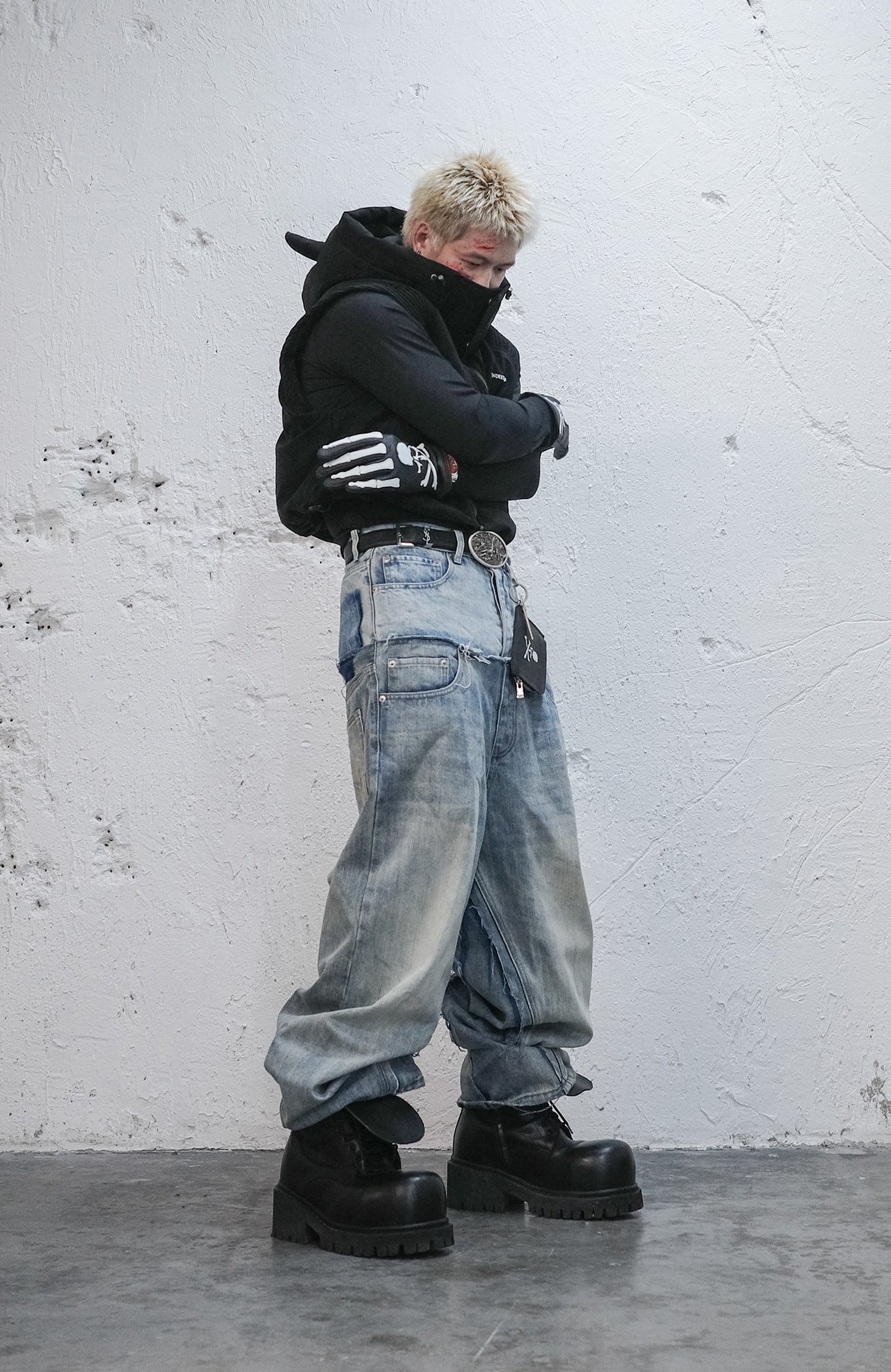 UNDERWATER Demon Horned Detachable Hood Down Vest