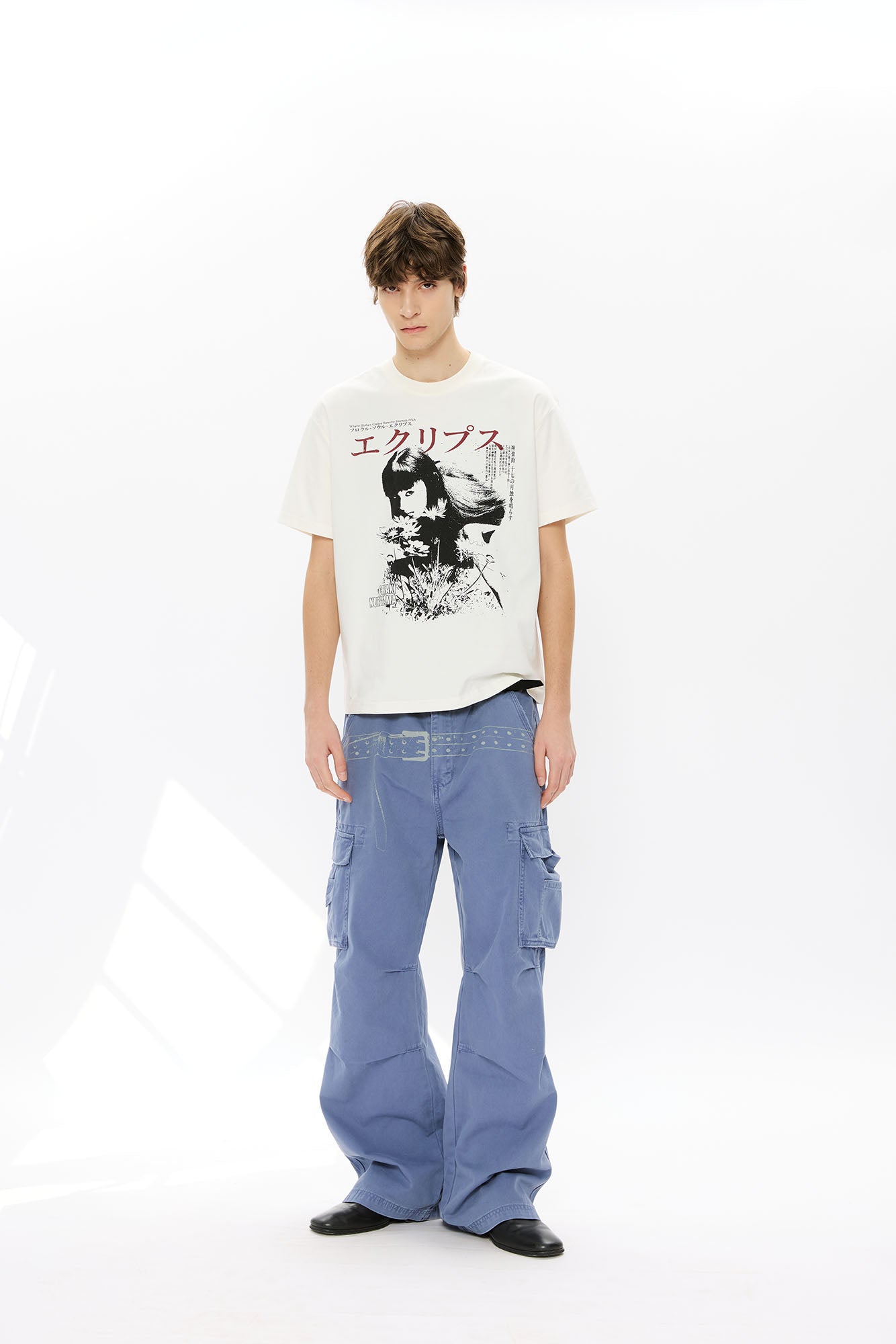 KREATE Washed Belt Graphic Crinkled Cargo Pants, premium urban and streetwear designers apparel on PROJECTISR.com, KREATE