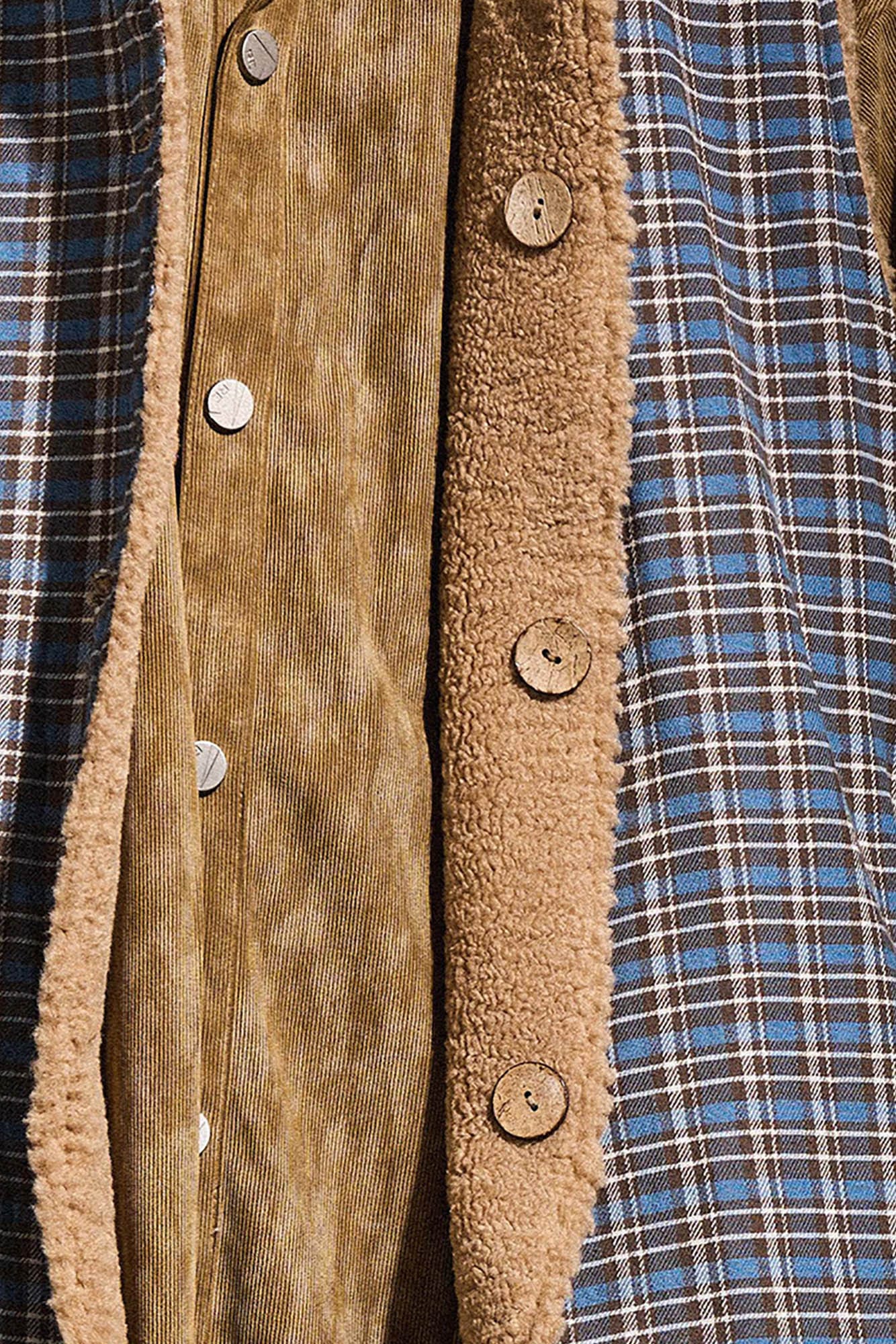 RELABEL Pupa Reversible Plaid Fleece Vest, premium urban and streetwear designers apparel on PROJECTISR.com, RELABEL