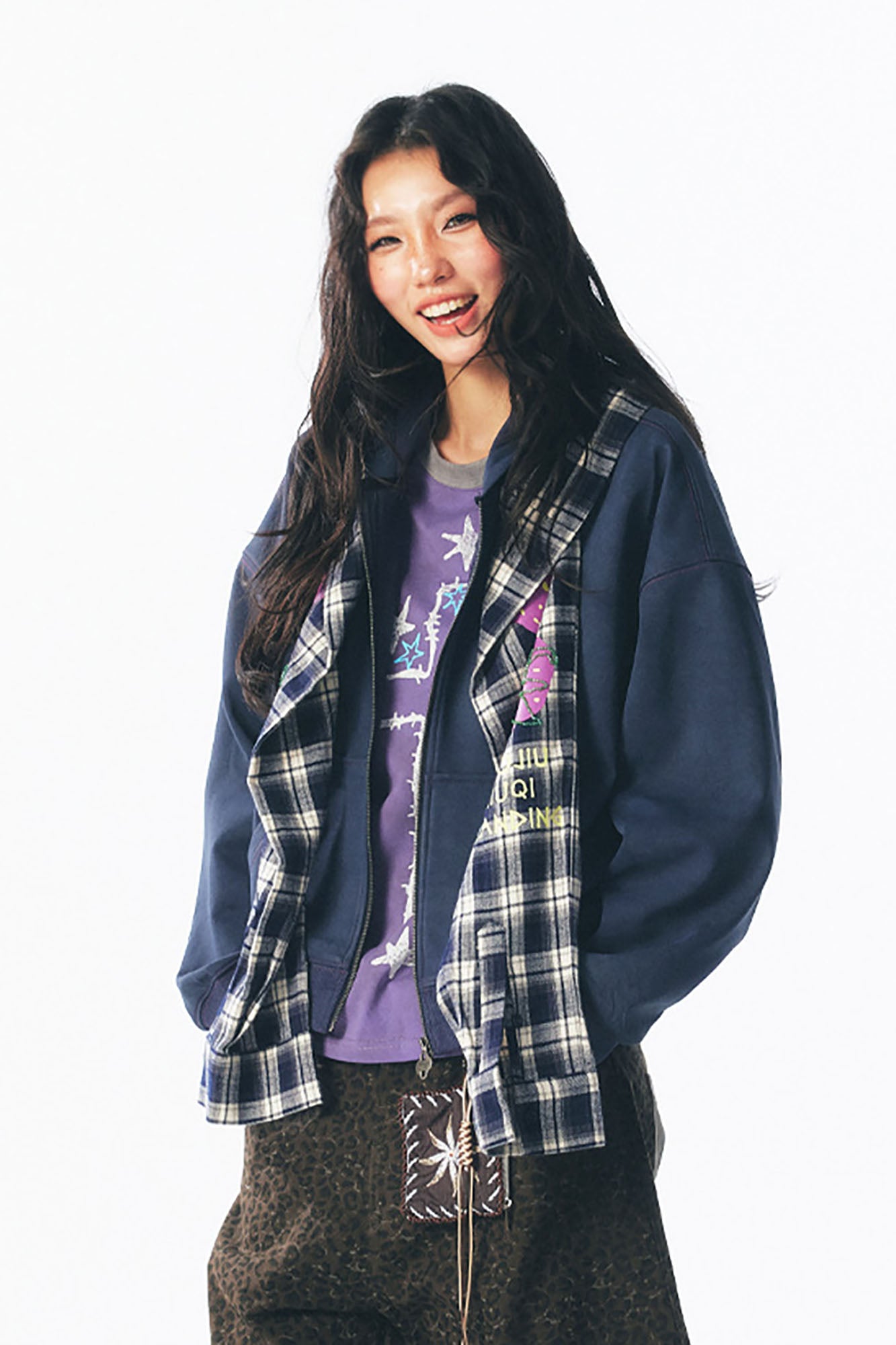 1997 POSTOFFICE Strawberry Graphic Built-In Scarf Zip-Up Hoodie, premium urban and streetwear designers apparel on PROJECTISR.com, 1997 POSTOFFICE
