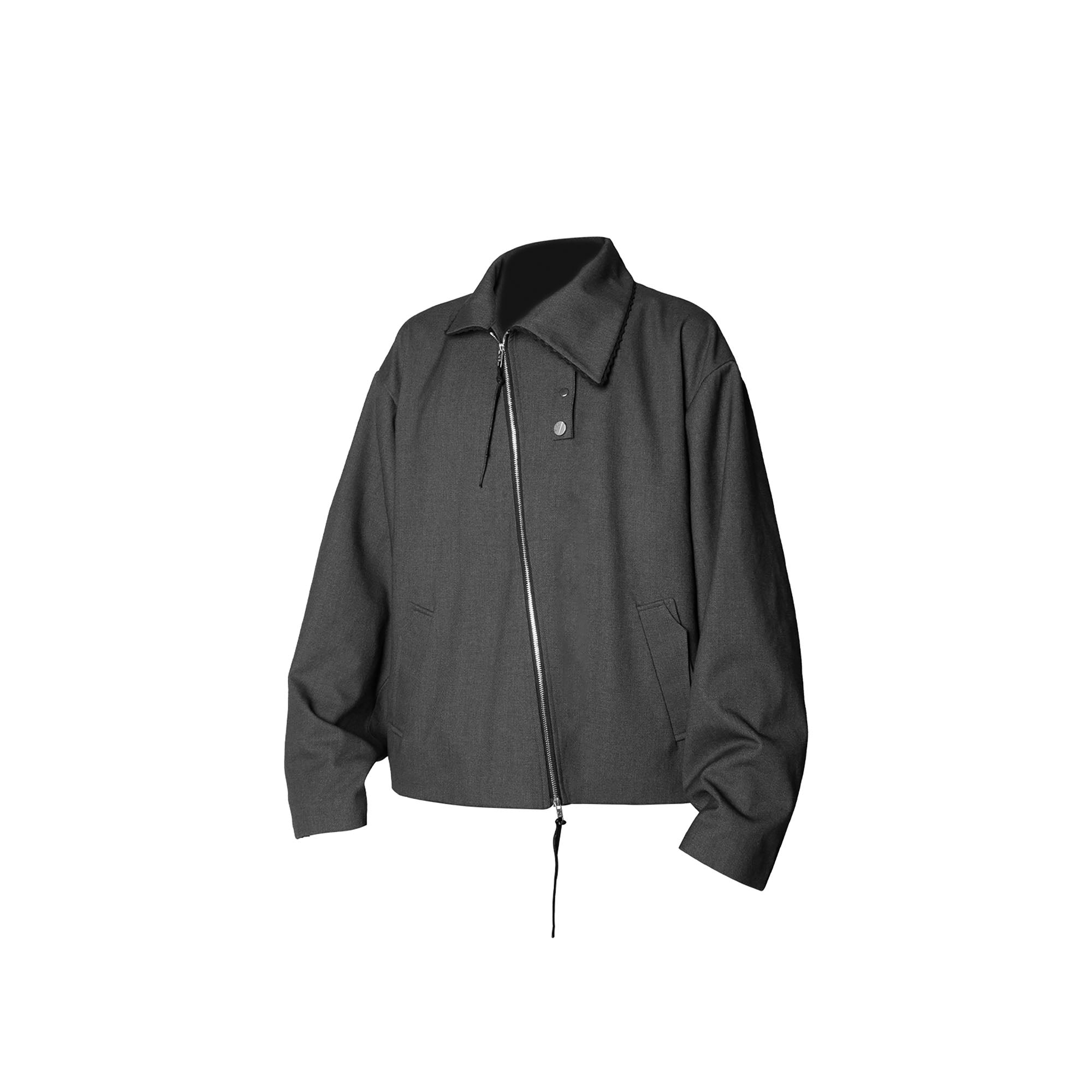 RELABEL Asymmetric Double Slider Zip Jacket