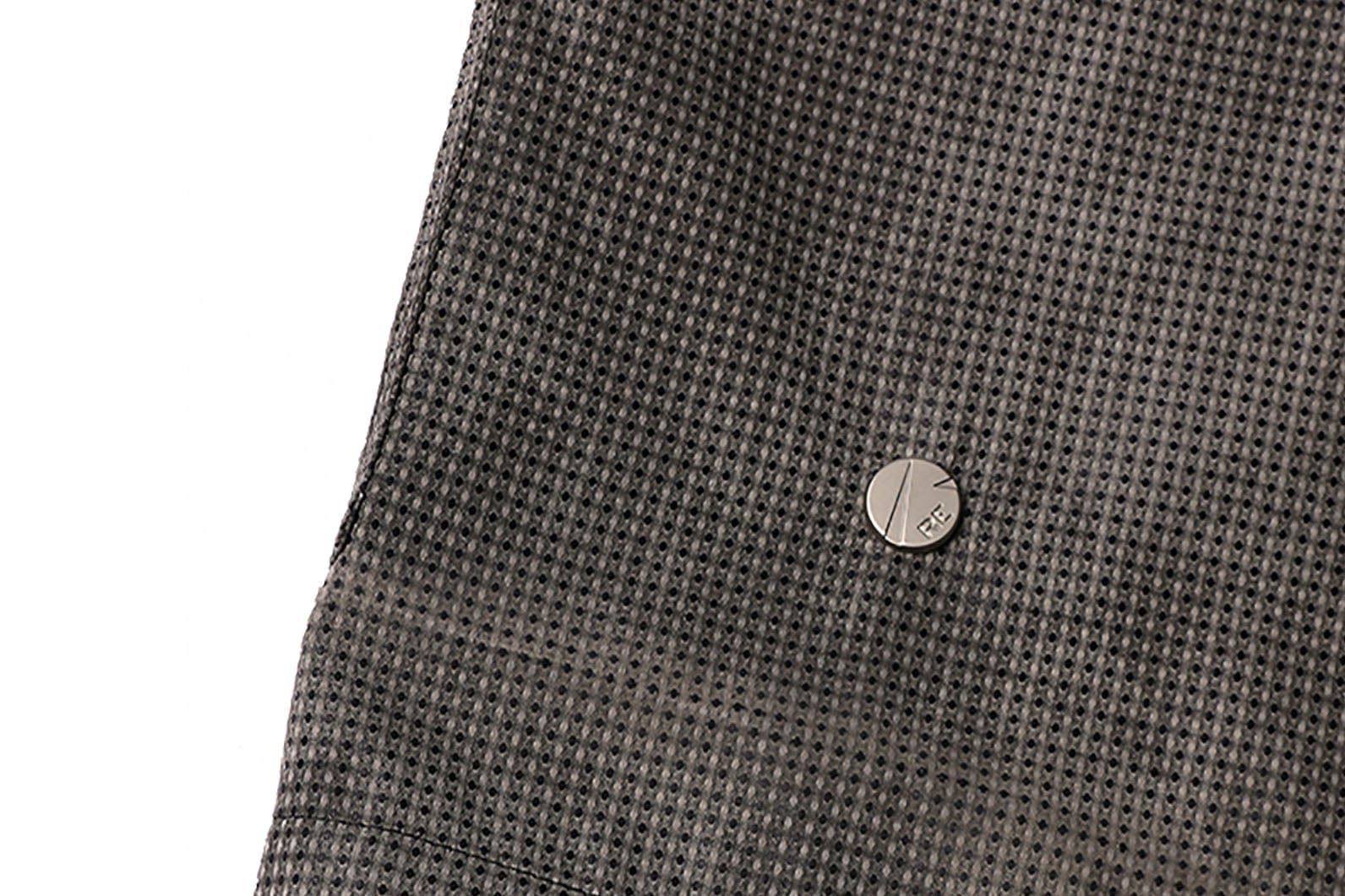 RELABEL Mini Checker Multi-Pocket Strap Pleated Cargo Pants Dark Gray, premium urban and streetwear designers apparel on PROJECTISR.com, RELABEL