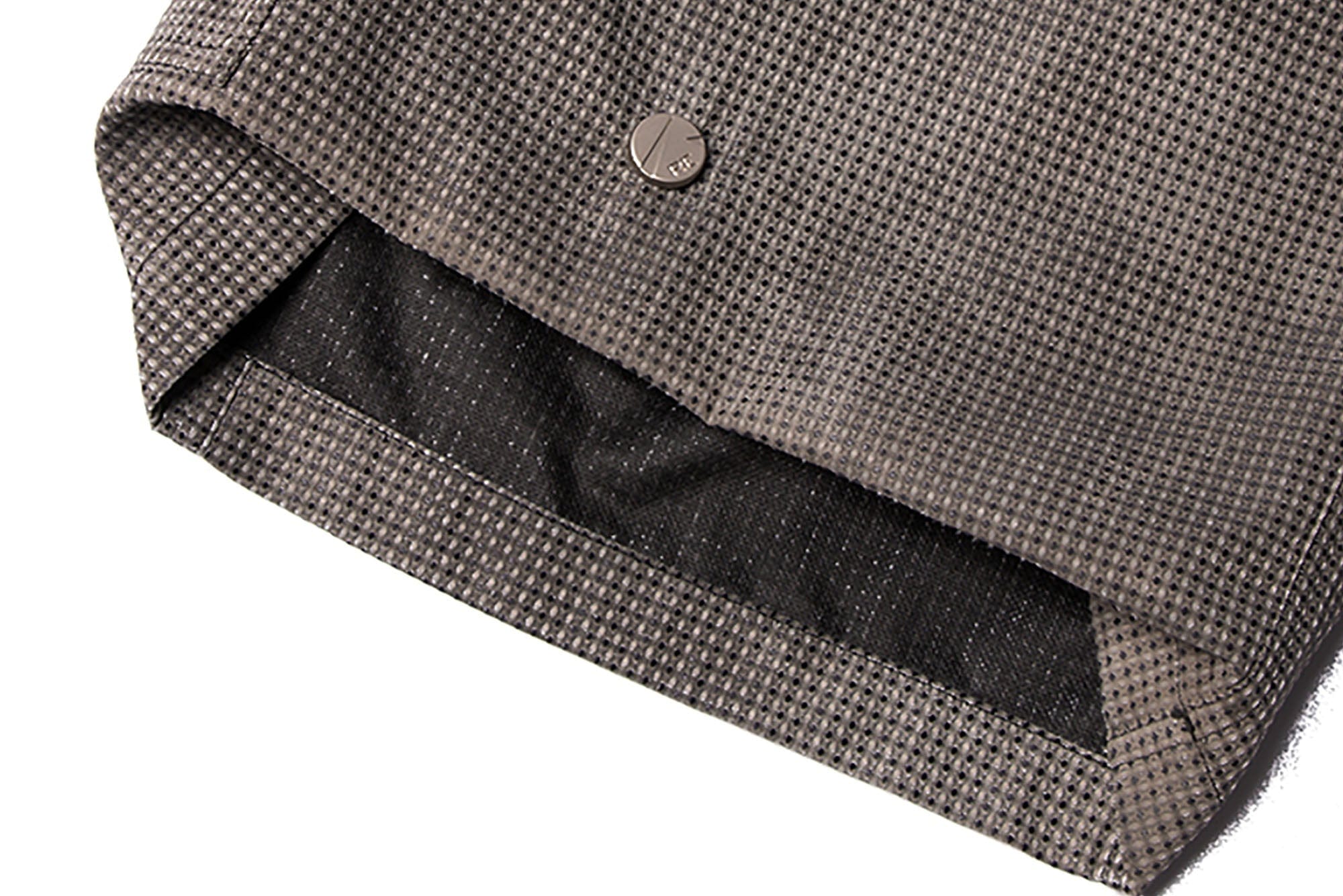 RELABEL Mini Checker Multi-Pocket Strap Pleated Cargo Pants Dark Gray, premium urban and streetwear designers apparel on PROJECTISR.com, RELABEL
