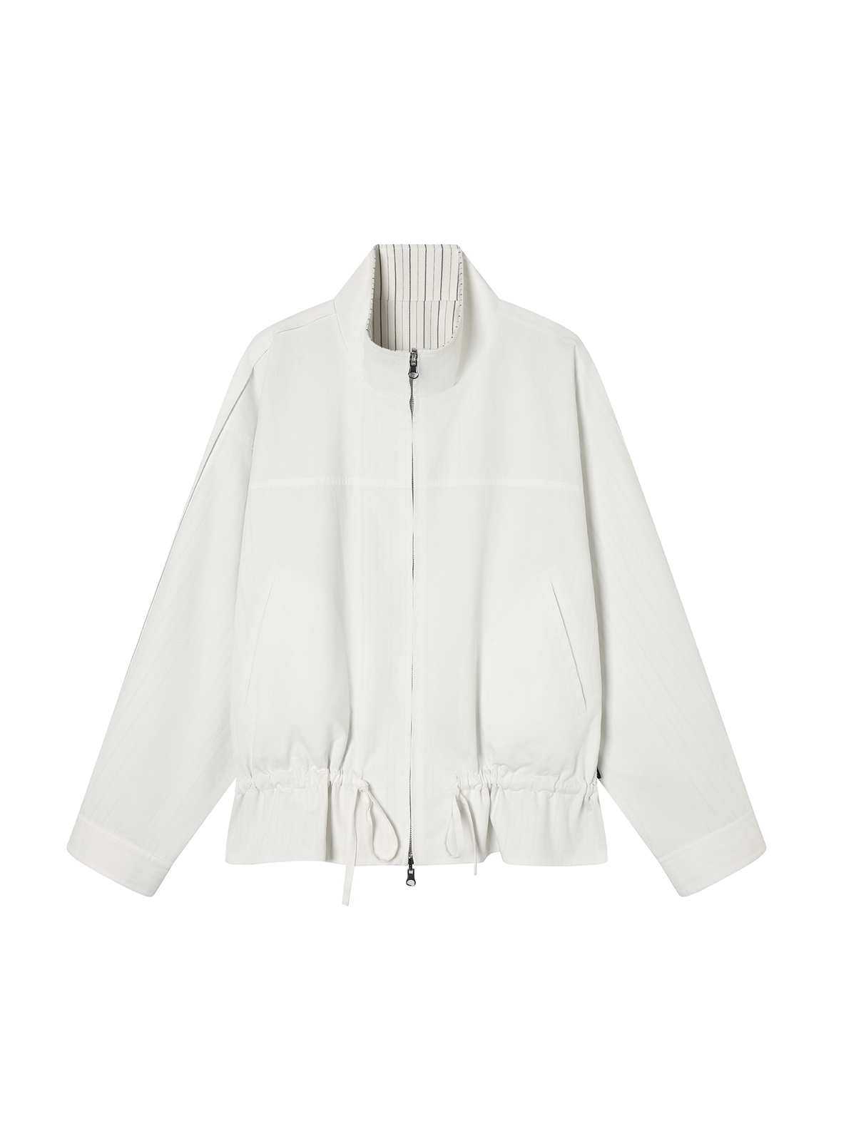 TGNS Reversible Drawstring Stand-Collar Oversized Jacket
