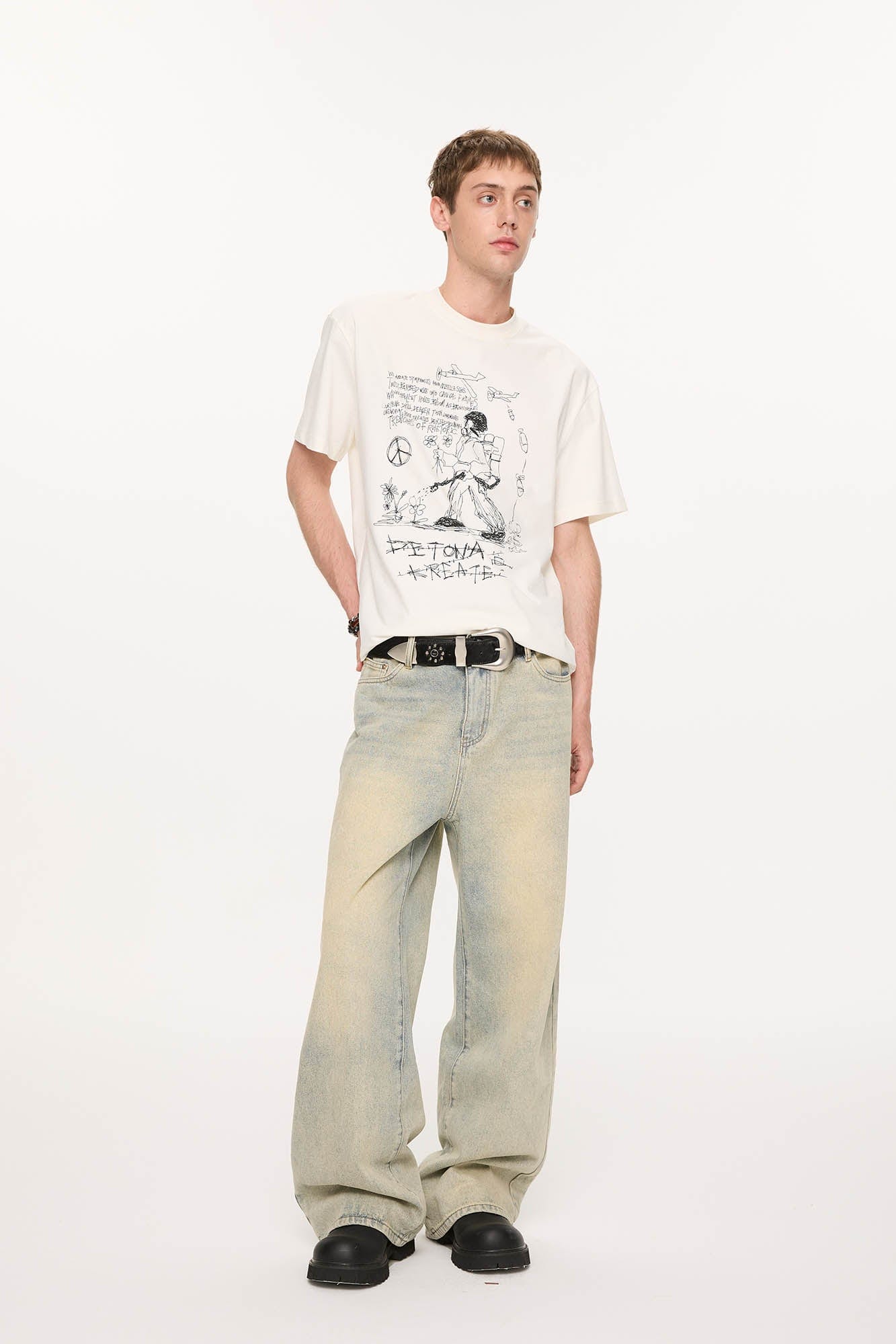 KREATE Anti-War Graphic Sorona T-Shirt
