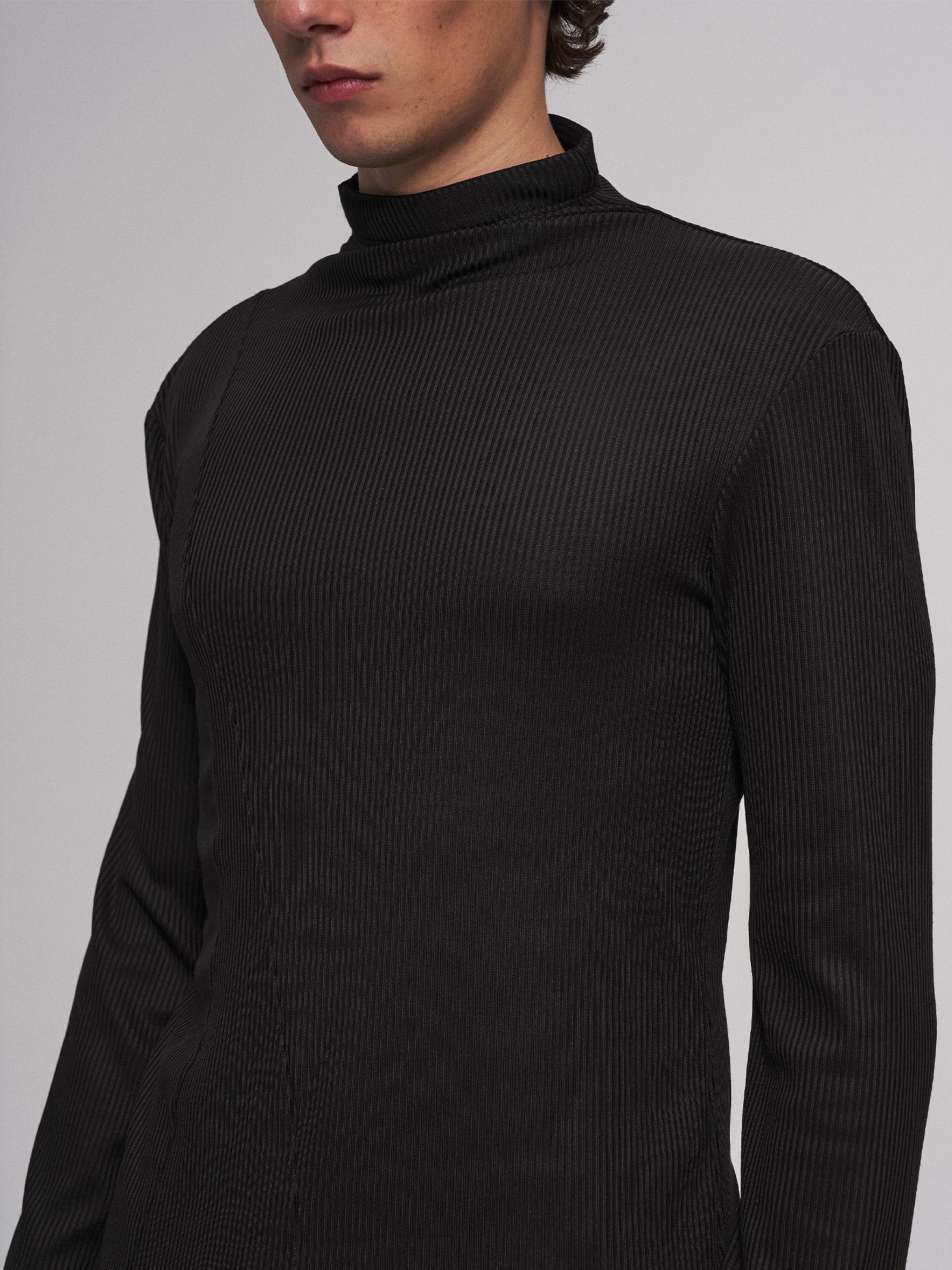 ILNya Nieternite Nifutur Asymmetric Ribbed Mock Neck Sweater, premium urban and streetwear designers apparel on PROJECTISR.com, ILNya Nieternite Nifutur