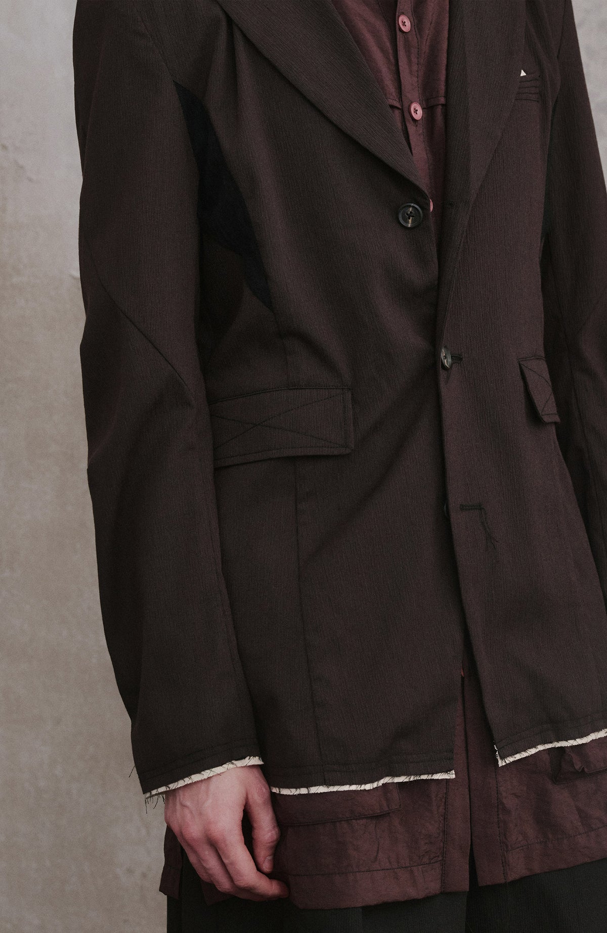 ILNya Nieternite Nifutur Spliced Knit Blazer Jacket