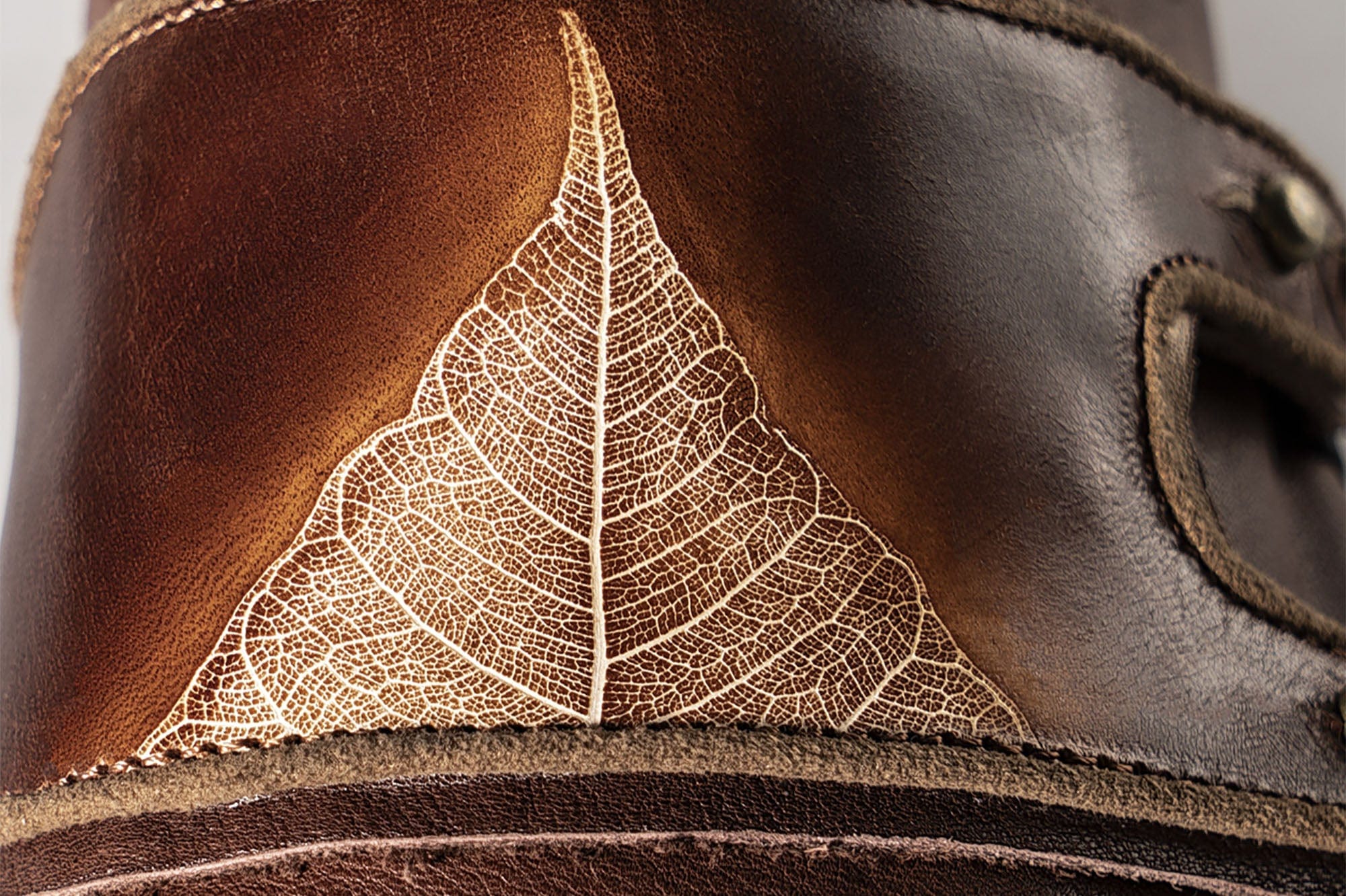 REWRITE Leaf Cowhide Velcro Loafers Brown, premium urban and streetwear designers apparel on PROJECTISR.com, REWRITE