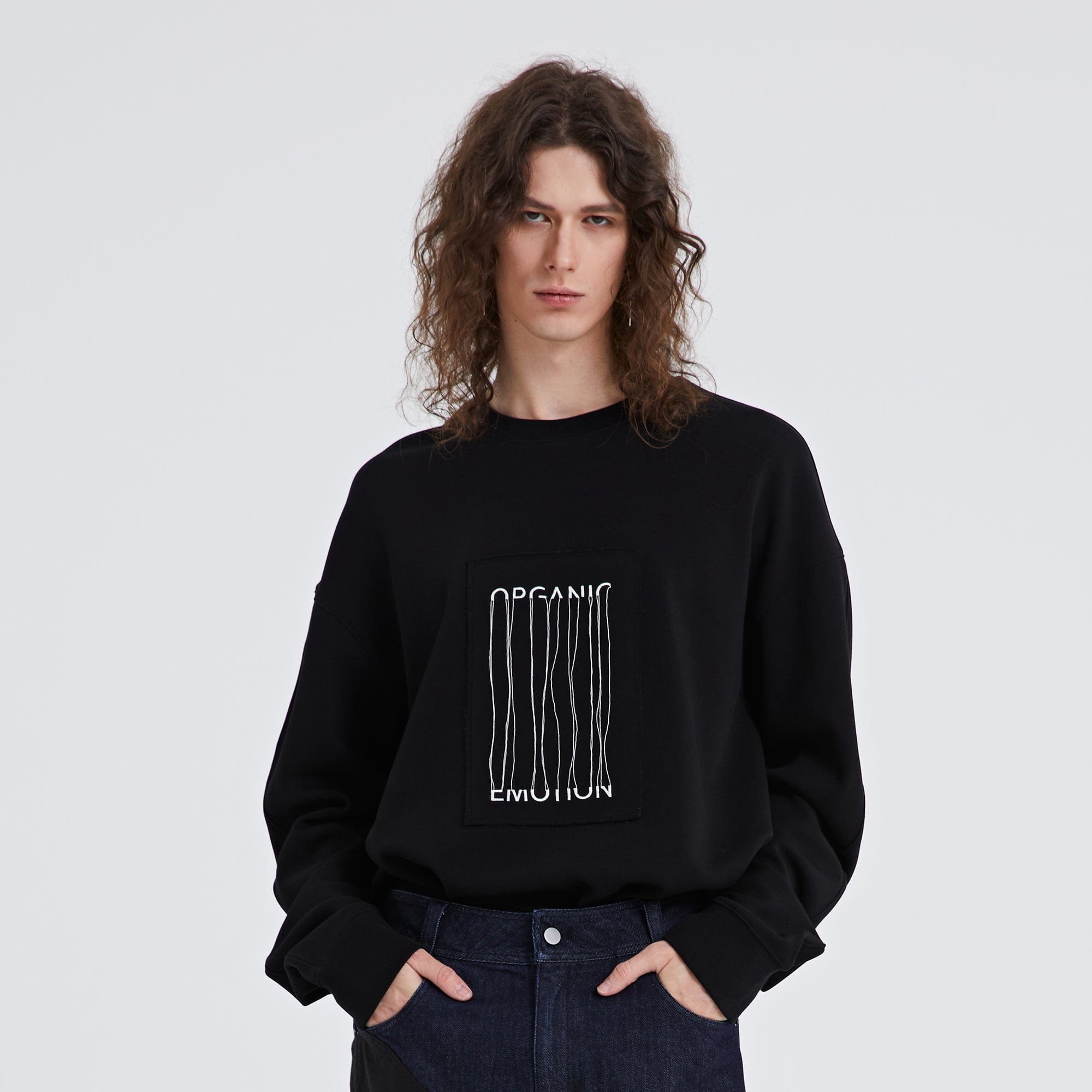 ORGANIC EMOTION The Loose Threads LOGO Sweatshirt, premium urban and streetwear designers apparel on PROJECTISR.com, ORGANIC EMOTION